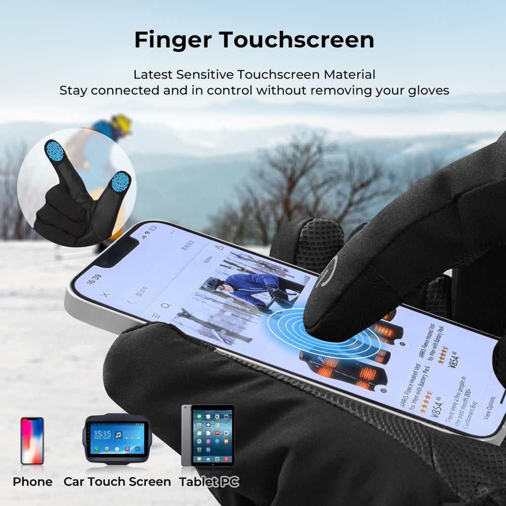 ARRIS heated gloves waterproof windproof shell protects hands in snow and rain