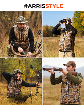 ARRIS heated vest battery pack visible for all-day warmth outdoors