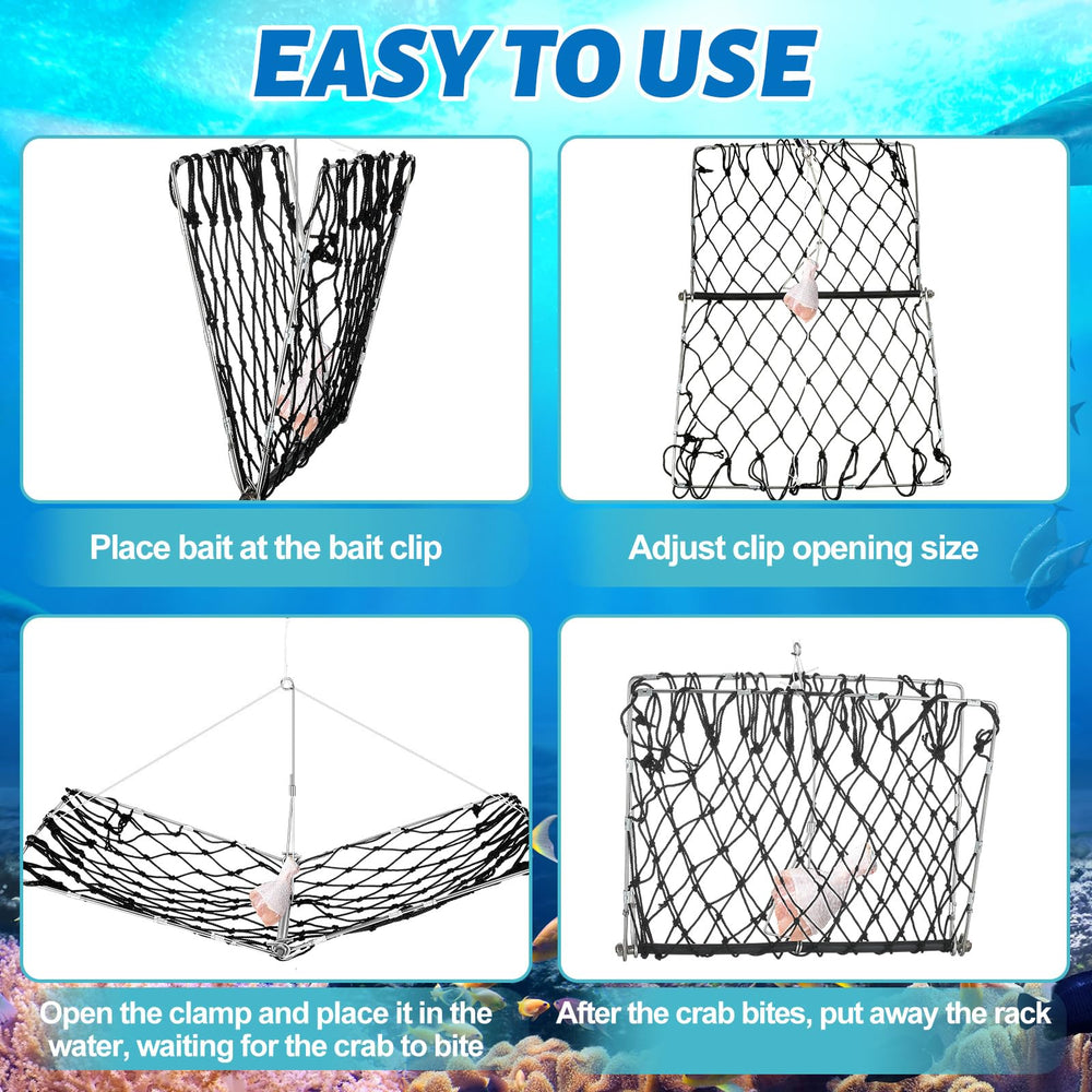 Durable stainless steel and polyethylene net construction