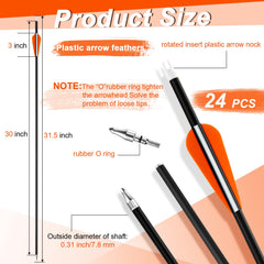 Arrowbash orange-white vanes provide high visibility during outdoor archery sessions.