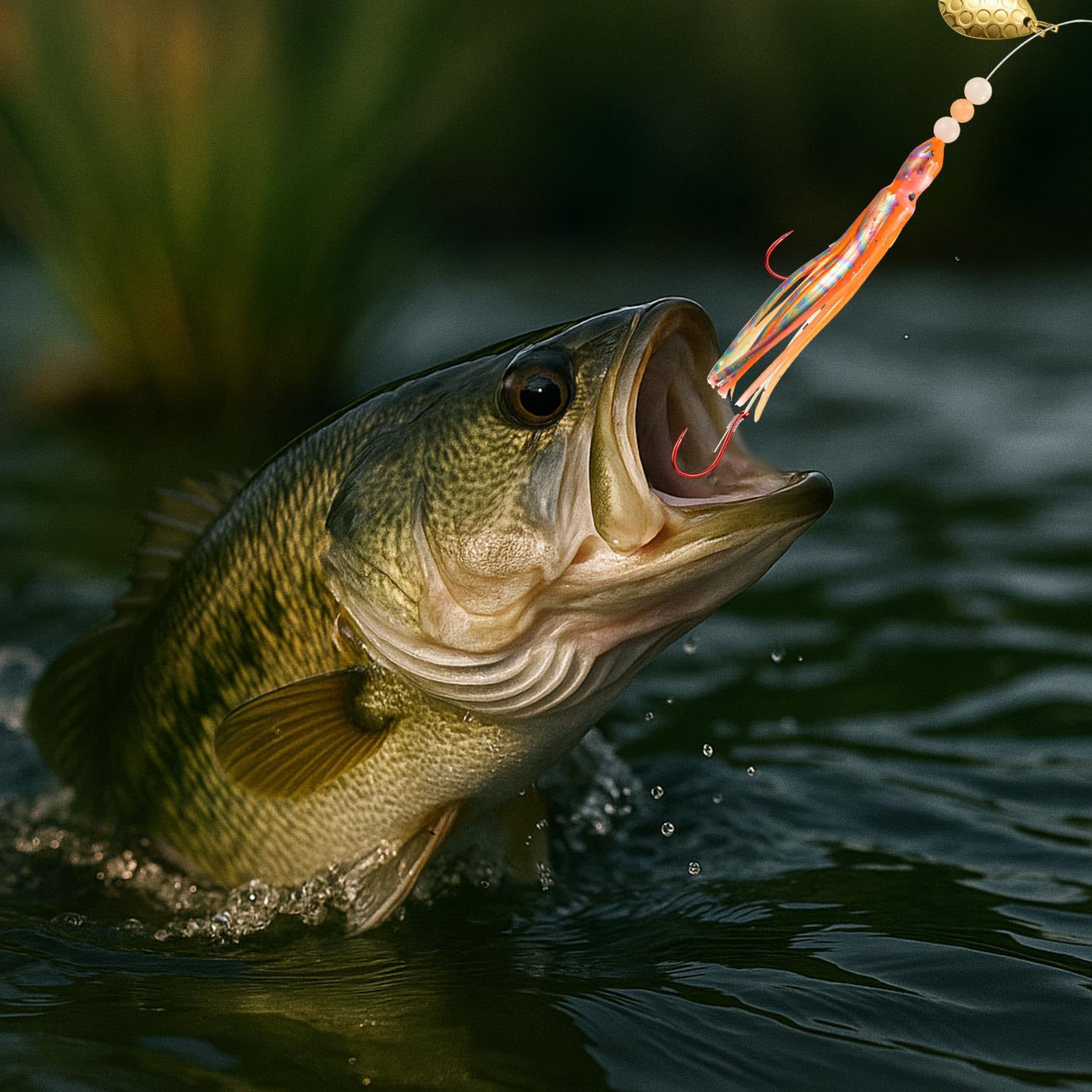 Package contents: 6 lures and 6 flashers for kokanee salmon trolling