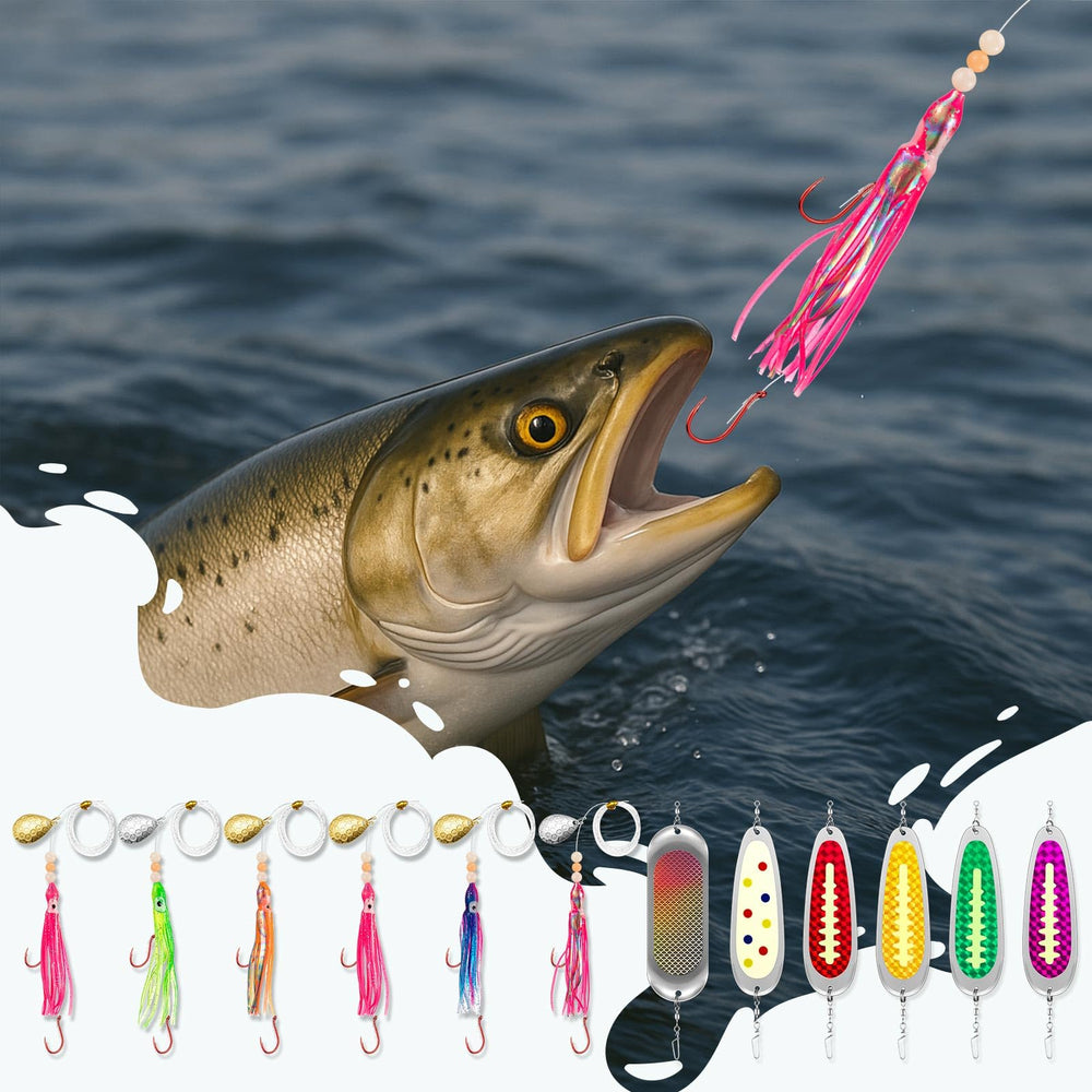 Soft plastic squid skirts for kokanee lures