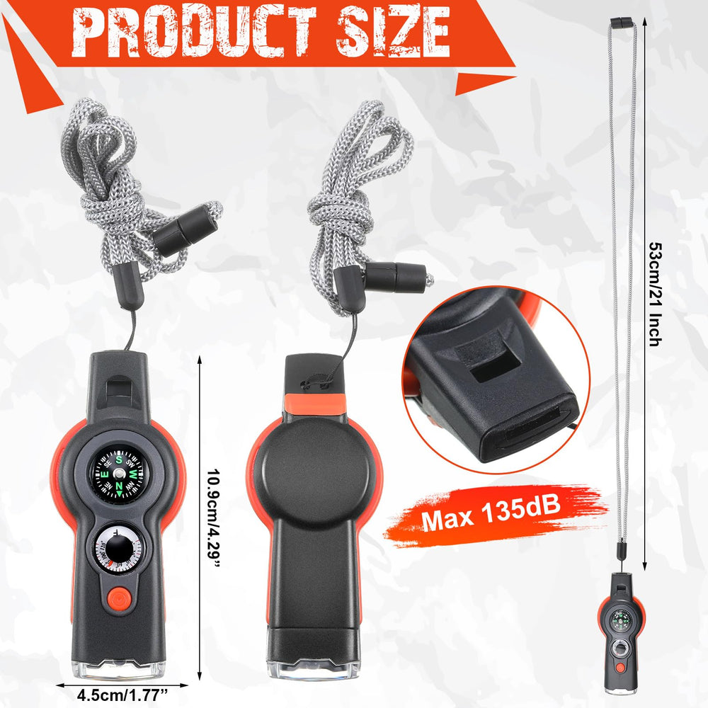 Arrowbash survival whistle with compass feature aids navigation during hikes.