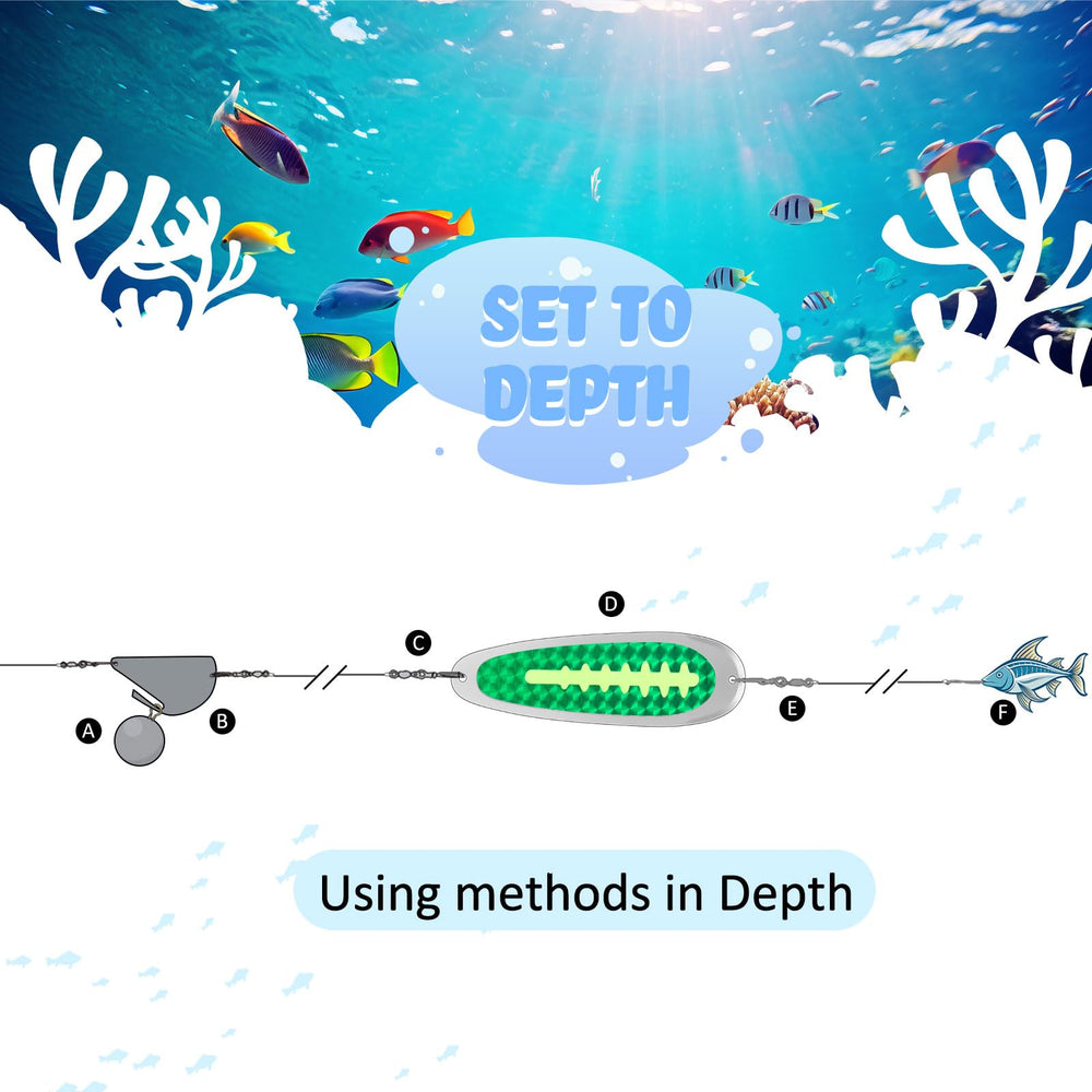 Teardrop-shaped iron flashers for trolling lures