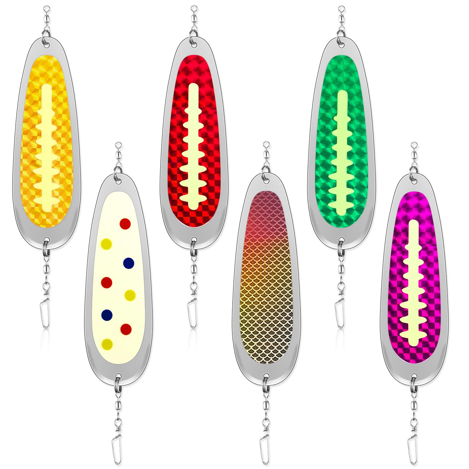 Arrowbash Kokanee Dodger Teardrop Flasher – 4.5 inch, metallic elegant color – front view