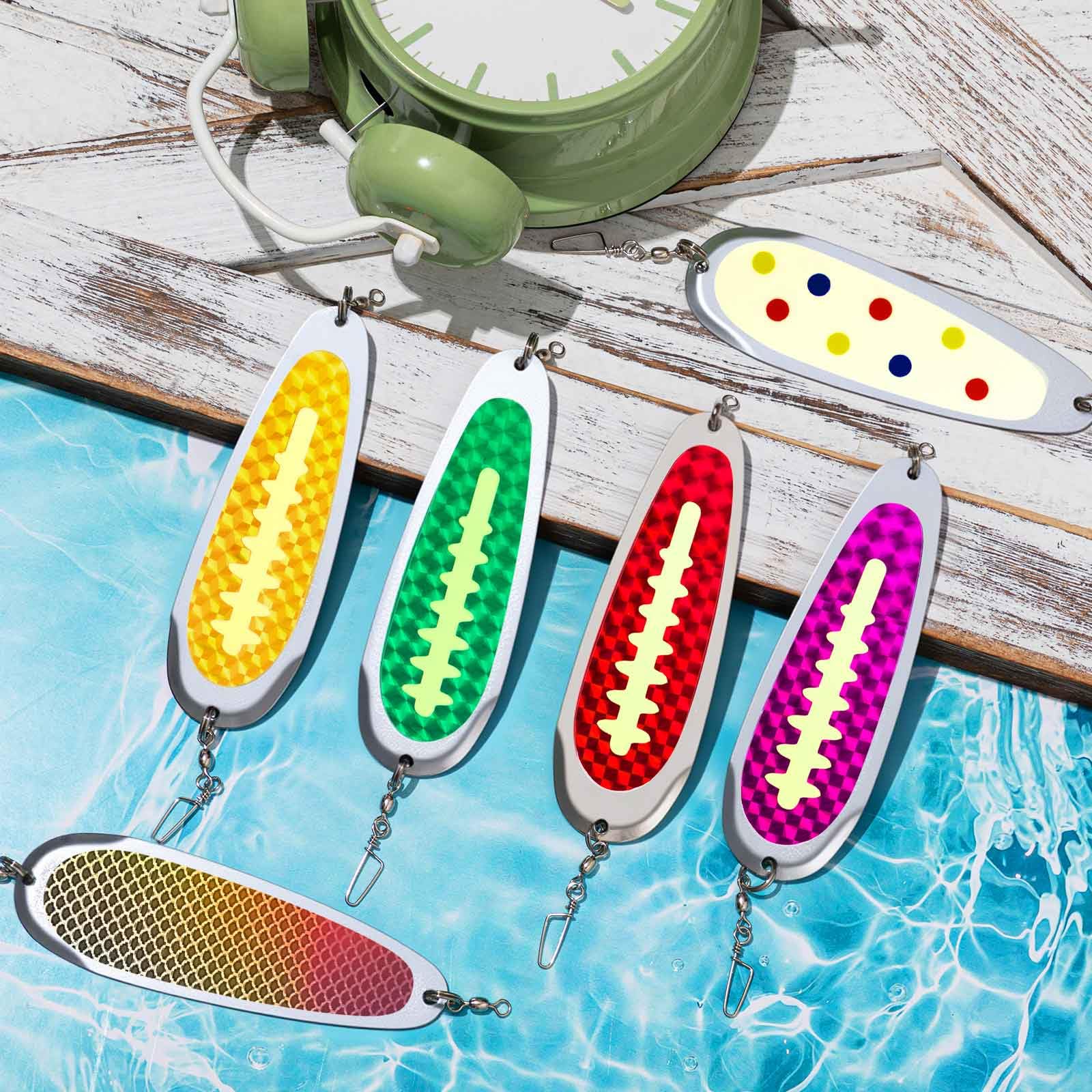 Six-pack Arrowbash flashers for trolling – 4.5 inch each