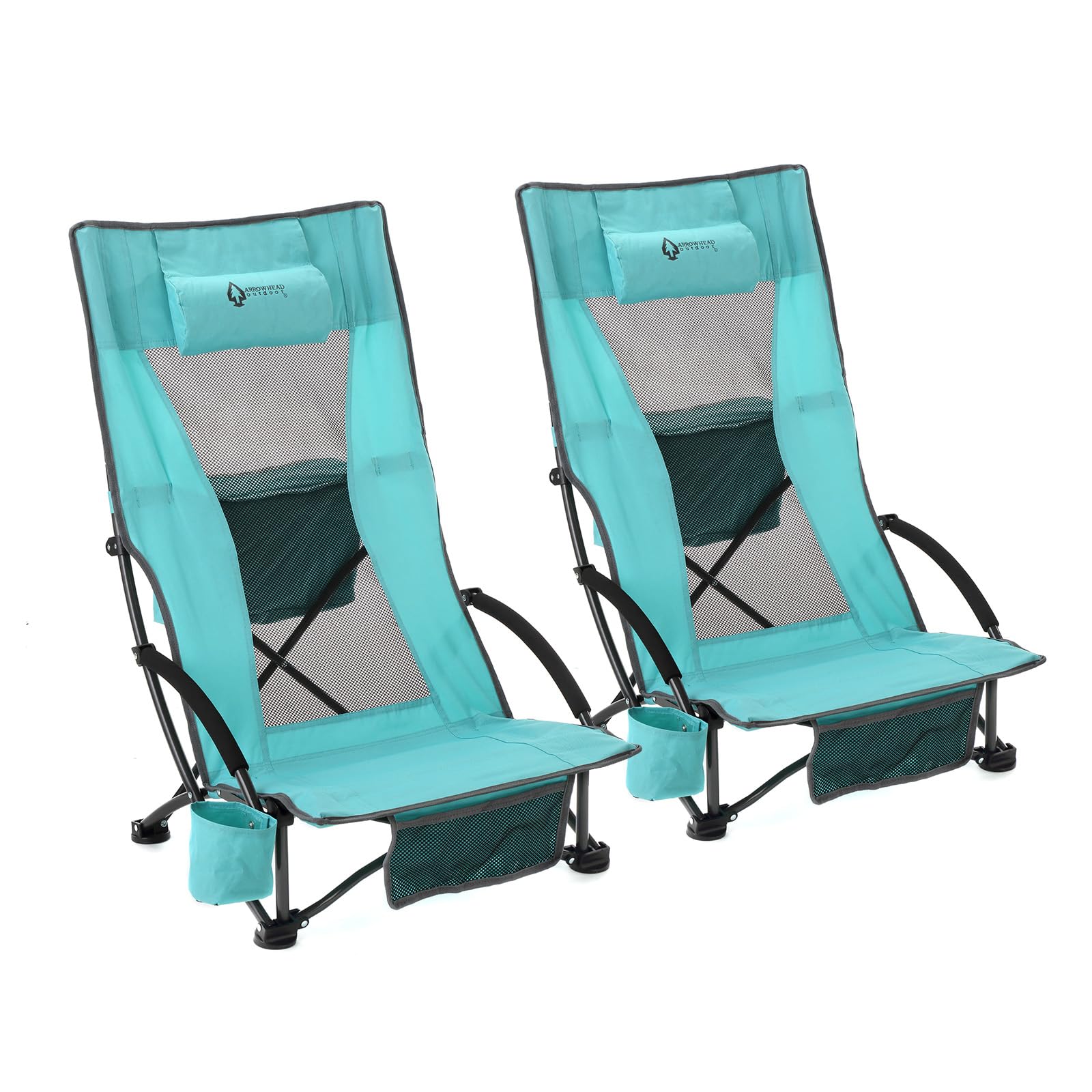 ARROWHEAD OUTDOOR 2-pack low-seat chair for outdoor lounging and shared use.