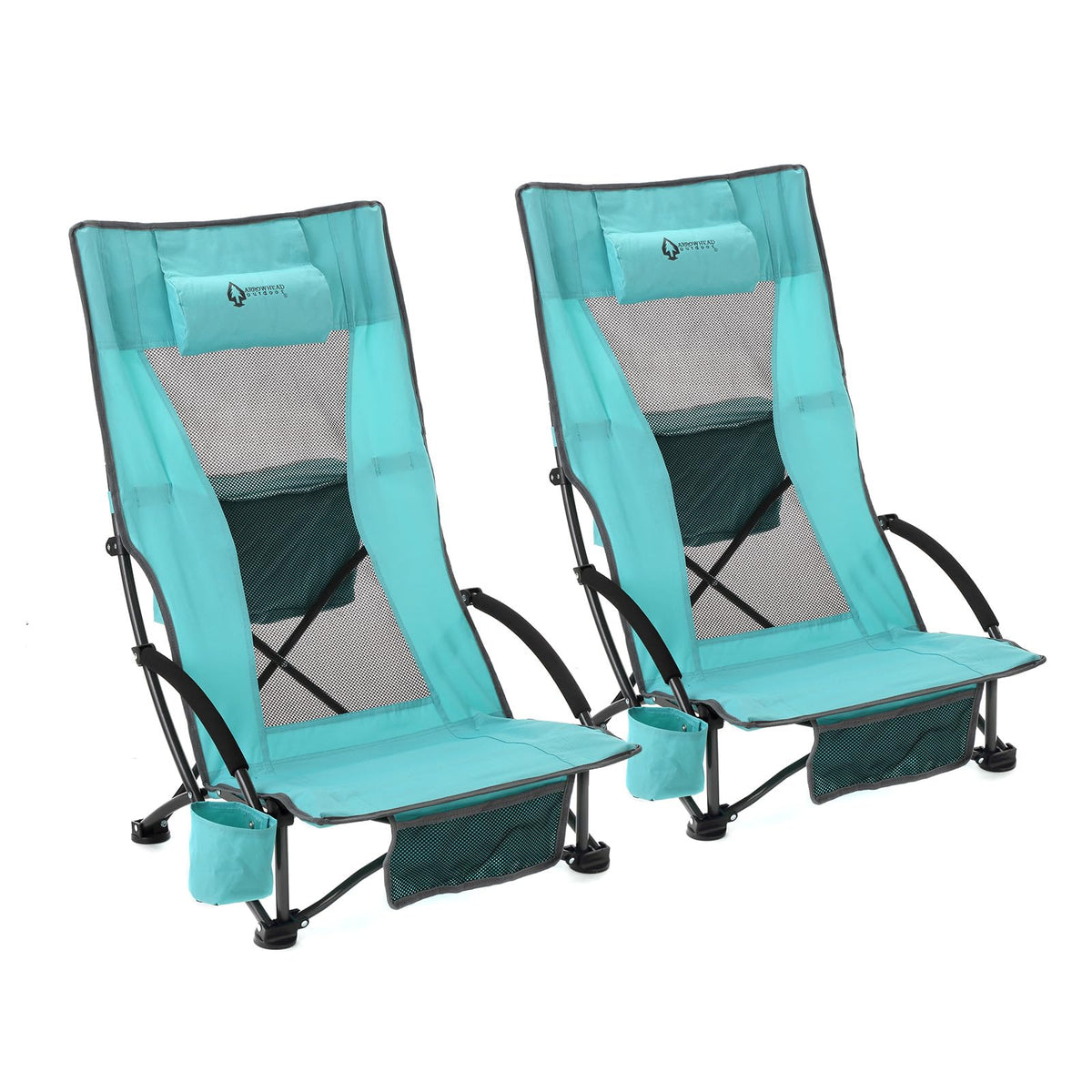 ARROWHEAD OUTDOOR 2-pack low-seat chair for outdoor lounging and shared use.