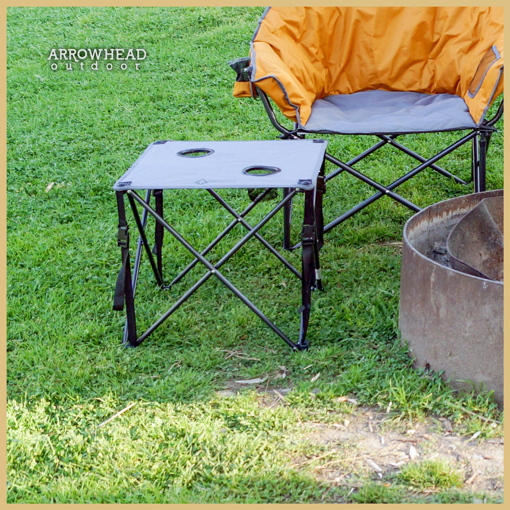 ARROWHEAD OUTDOOR 26in table side frame showing sturdy support