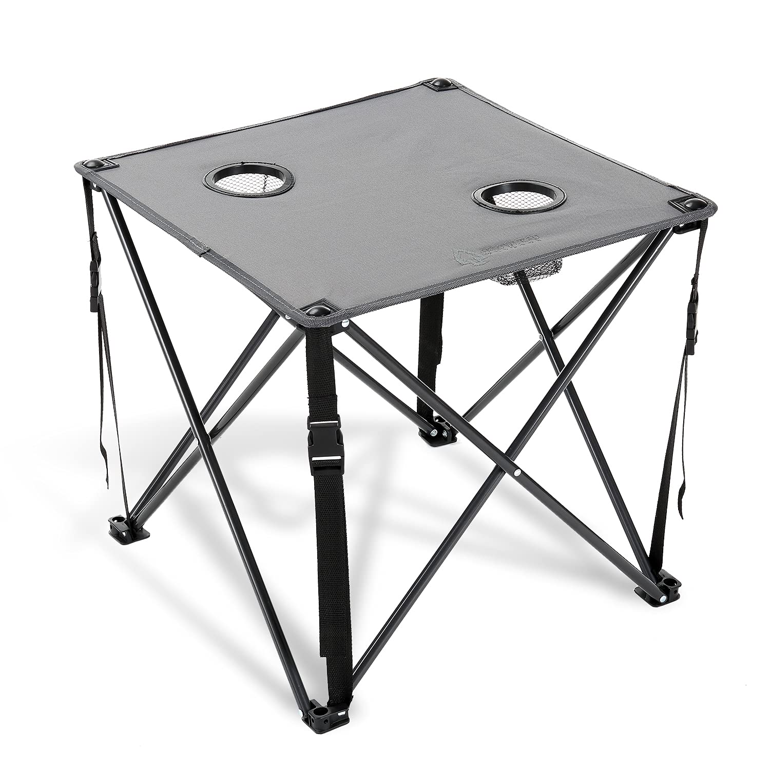 ARROWHEAD OUTDOOR 26in folding table top view for compact outdoor dining