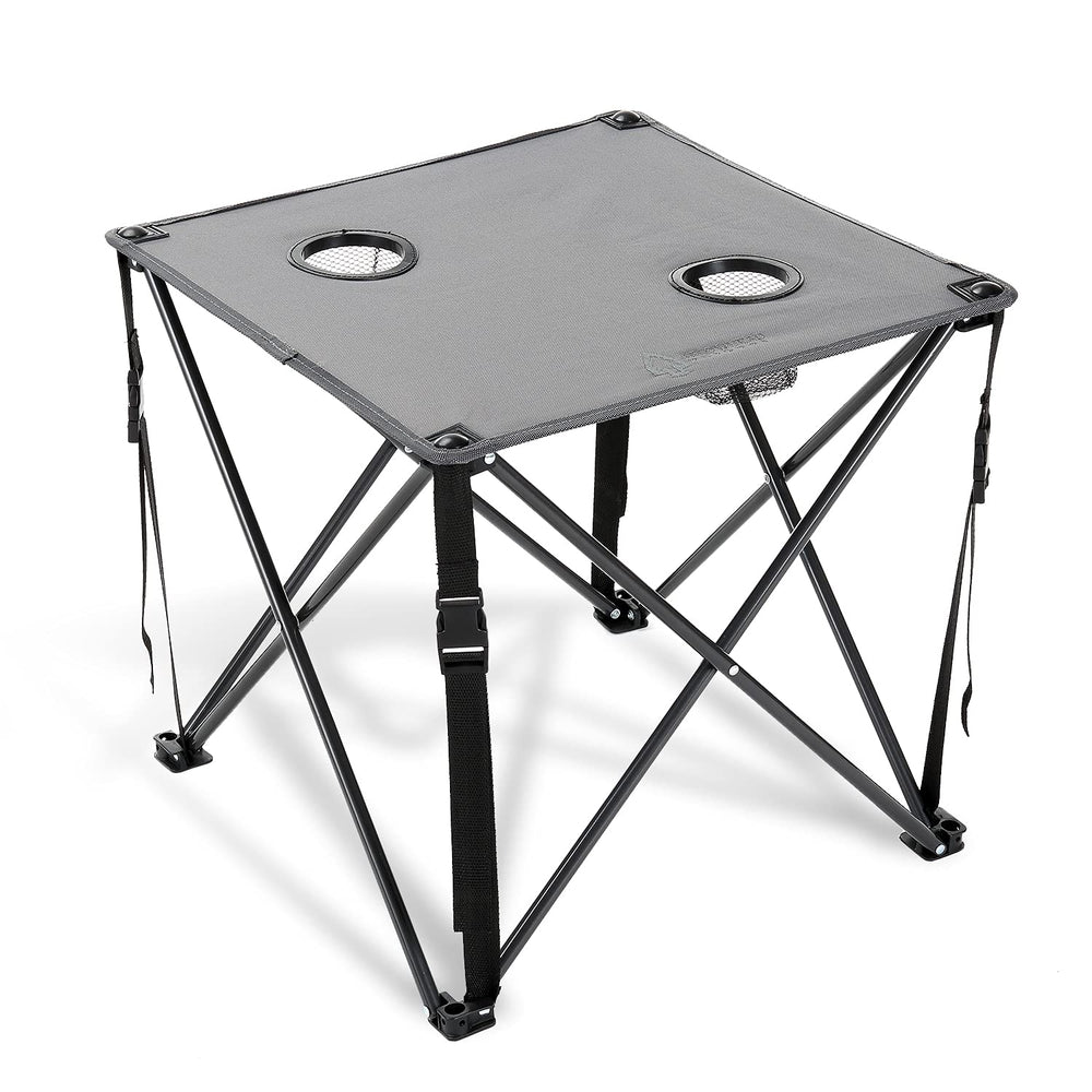 ARROWHEAD OUTDOOR 26in folding table top view for compact outdoor dining