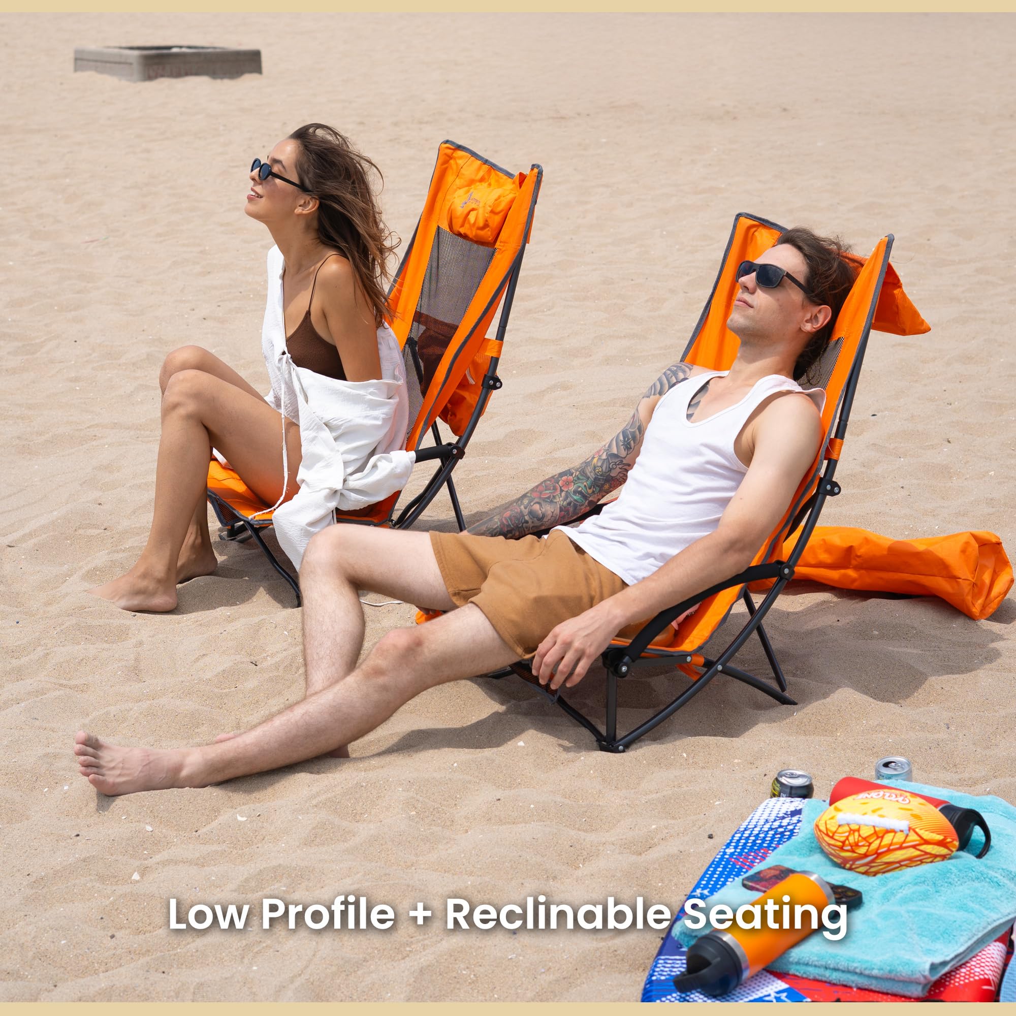 ARROWHEAD OUTDOOR chair with 20-degree recline for relaxed outdoor lounging.