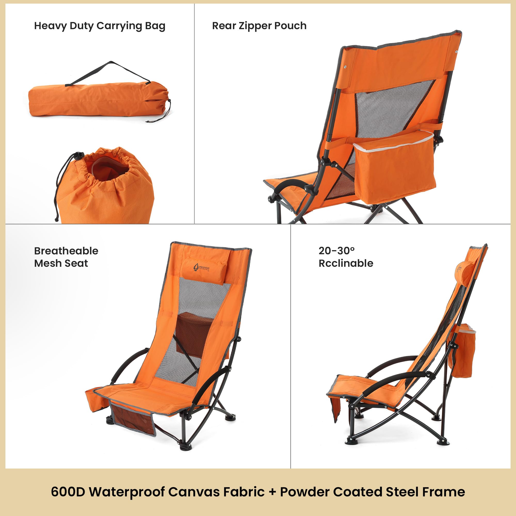 ARROWHEAD OUTDOOR carry bag with shoulder strap for easy transport.