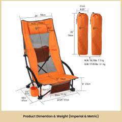 ARROWHEAD OUTDOOR built-in cup holder keeps drinks within reach.
