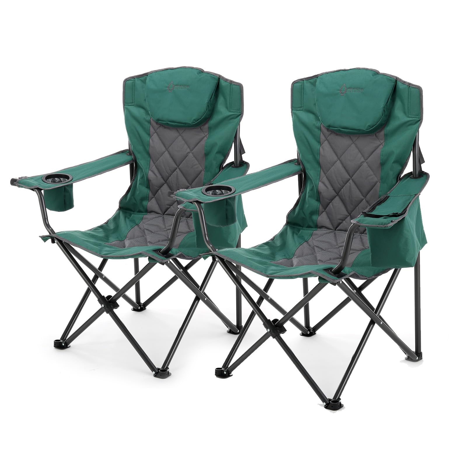 ARROWHEAD OUTDOOR 2-Pack folding quad chair with headrest for comfort outdoors
