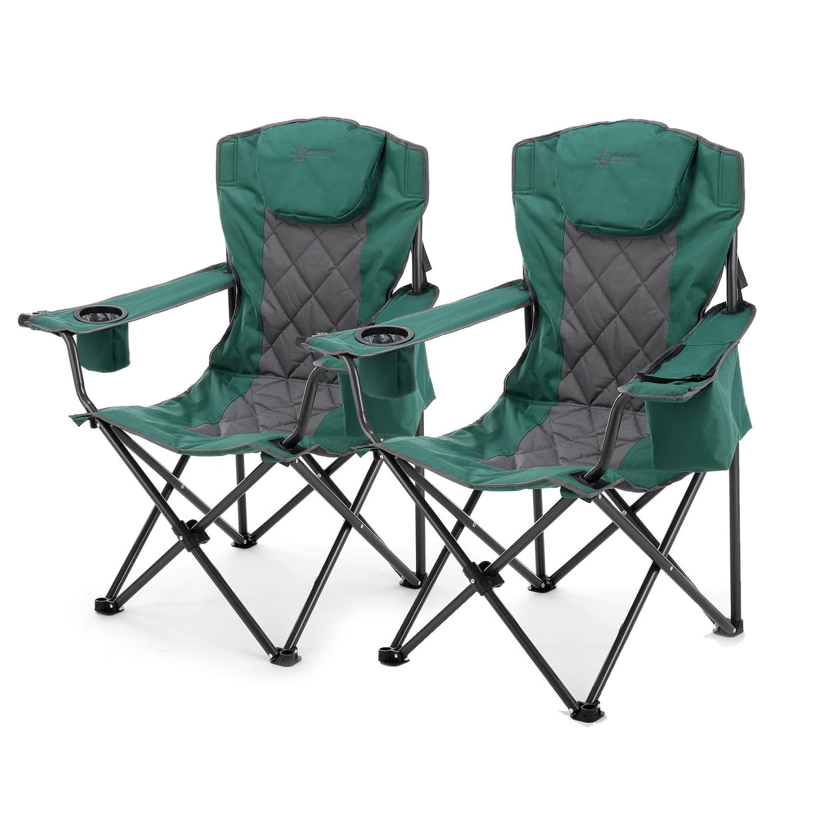 ARROWHEAD OUTDOOR 2-Pack folding quad chair with headrest for comfort outdoors