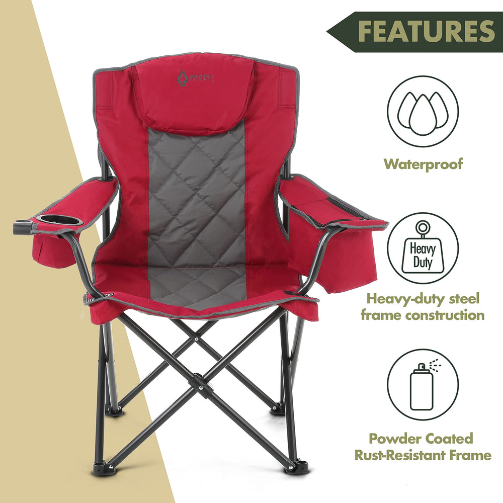 Arrowhead Outdoor insulated cup holders maintain beverage temperature within reach