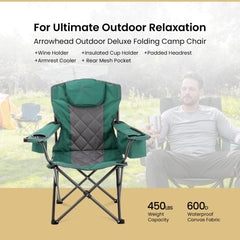 Wine glass holder on ARROWHEAD OUTDOOR chair for stemware