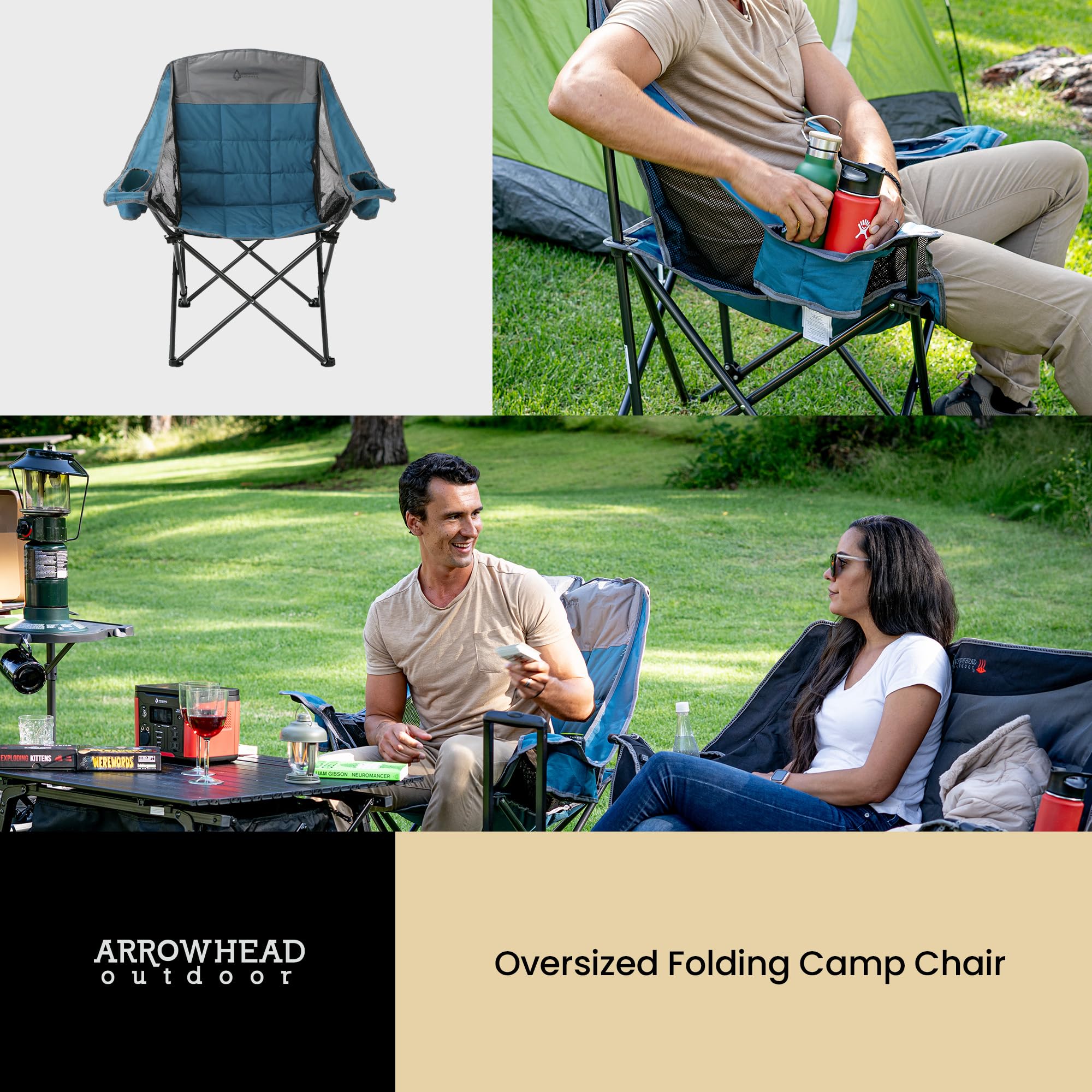 Arrowhead Outdoor chair demonstrates 300 lb weight capacity