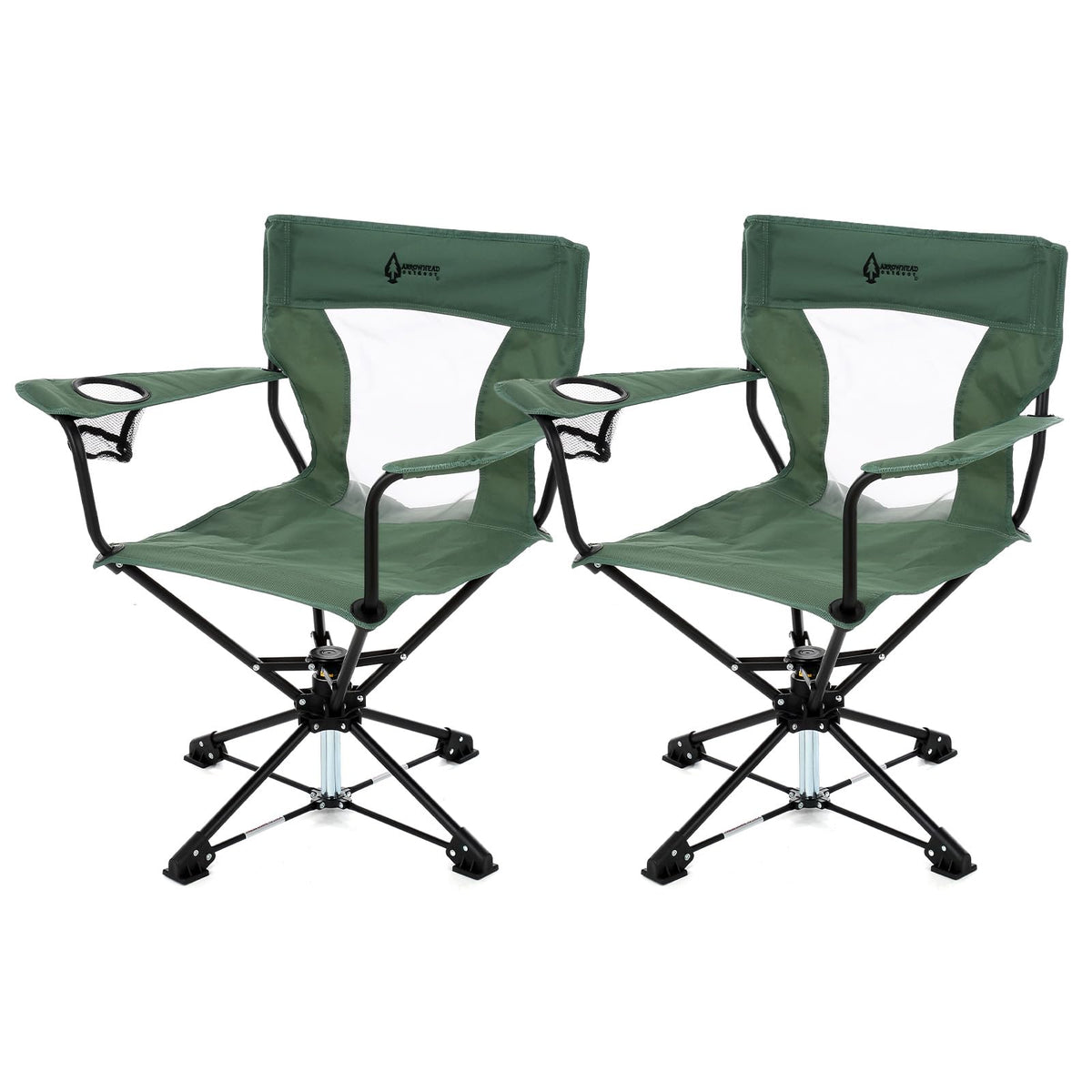 Arrowhead Outdoor 360 swivel hunting chair front view for discreet blinds.