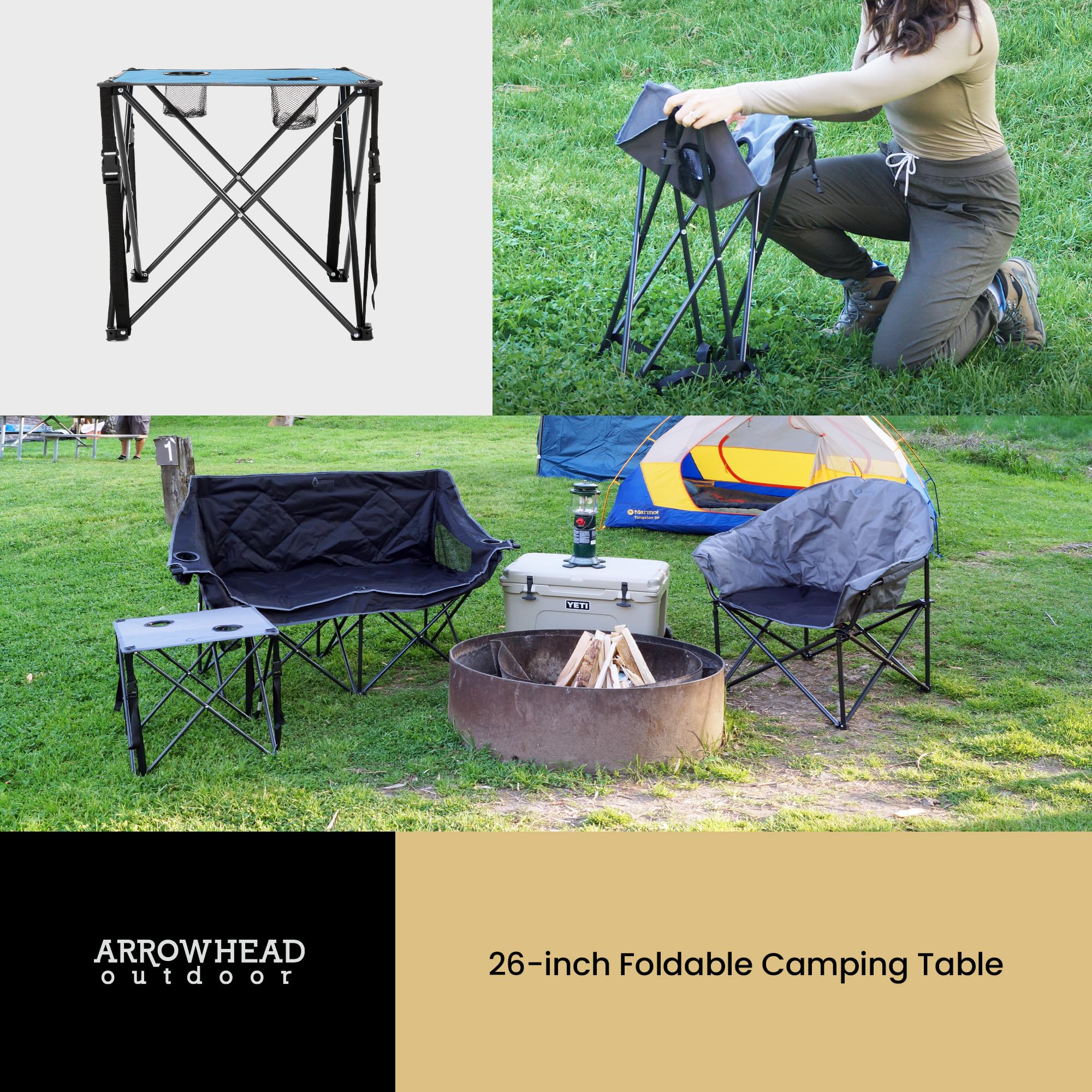 Arrowhead Outdoor rugged 600D canvas detail on table surface