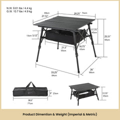 Arrowhead Outdoor aluminum camping table is lightweight yet durable for rugged outdoor use