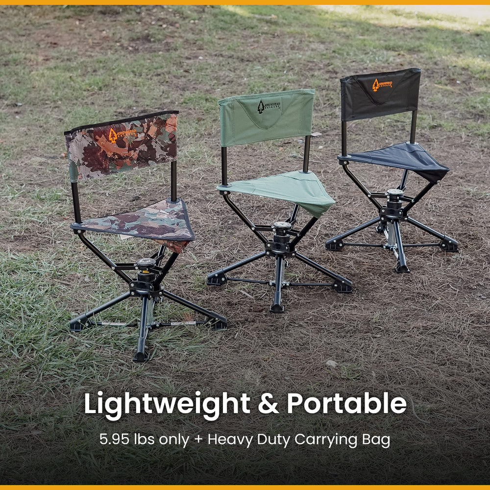 ARROWHEAD OUTDOOR blinds seat ideal for hunting or fishing setups.