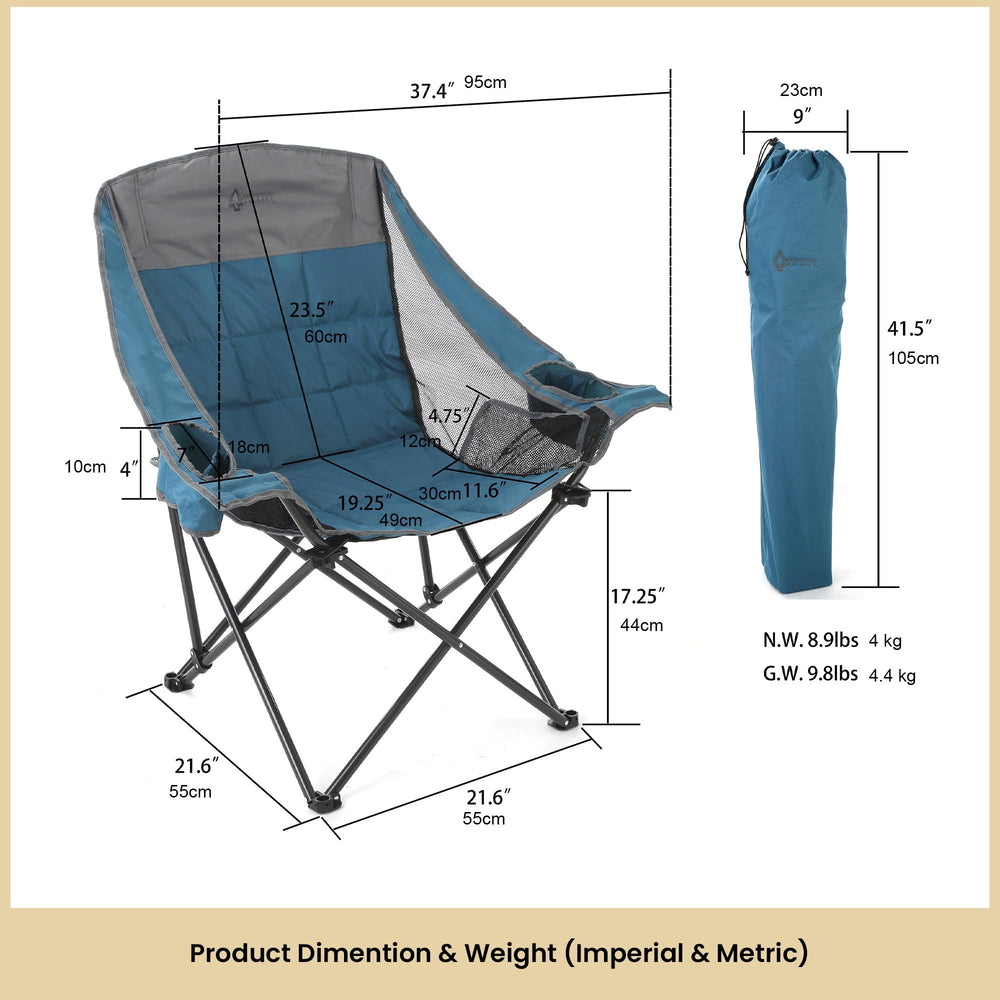 Arrowhead Outdoor chair with breathable mesh sides to stay cool
