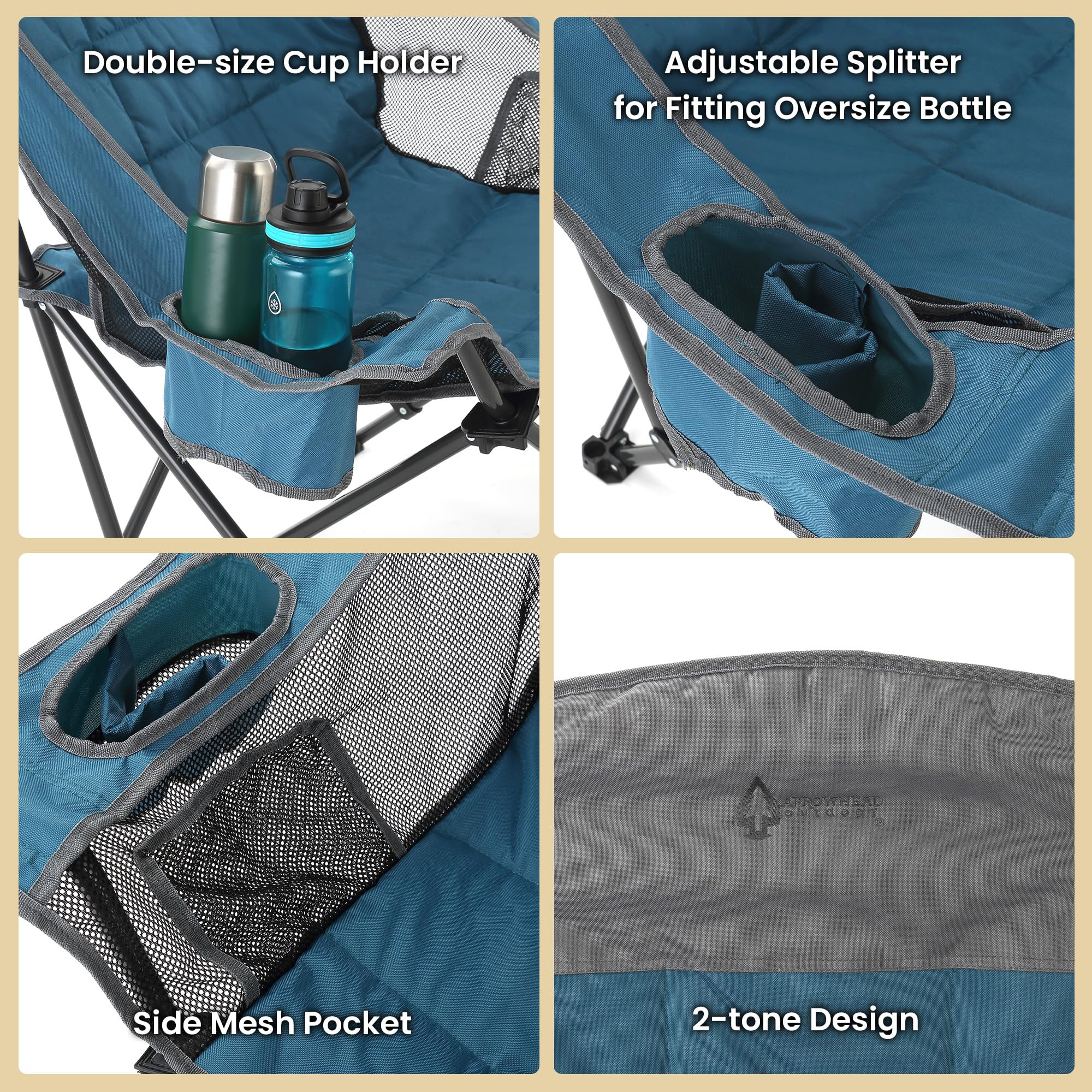 Arrowhead Outdoor chair in carry bag for easy transport