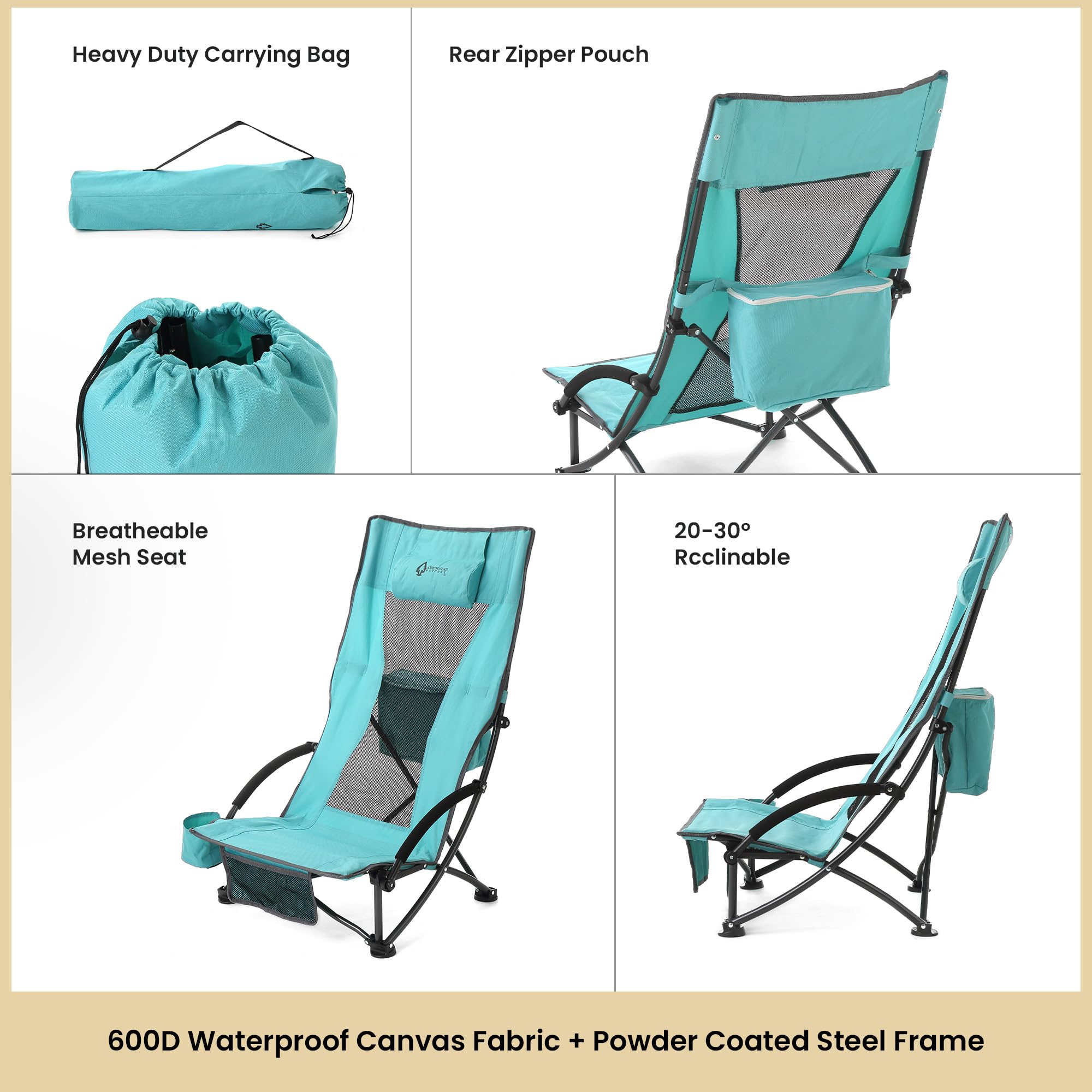 ARROWHEAD OUTDOOR carry bag with shoulder strap for easy transport.