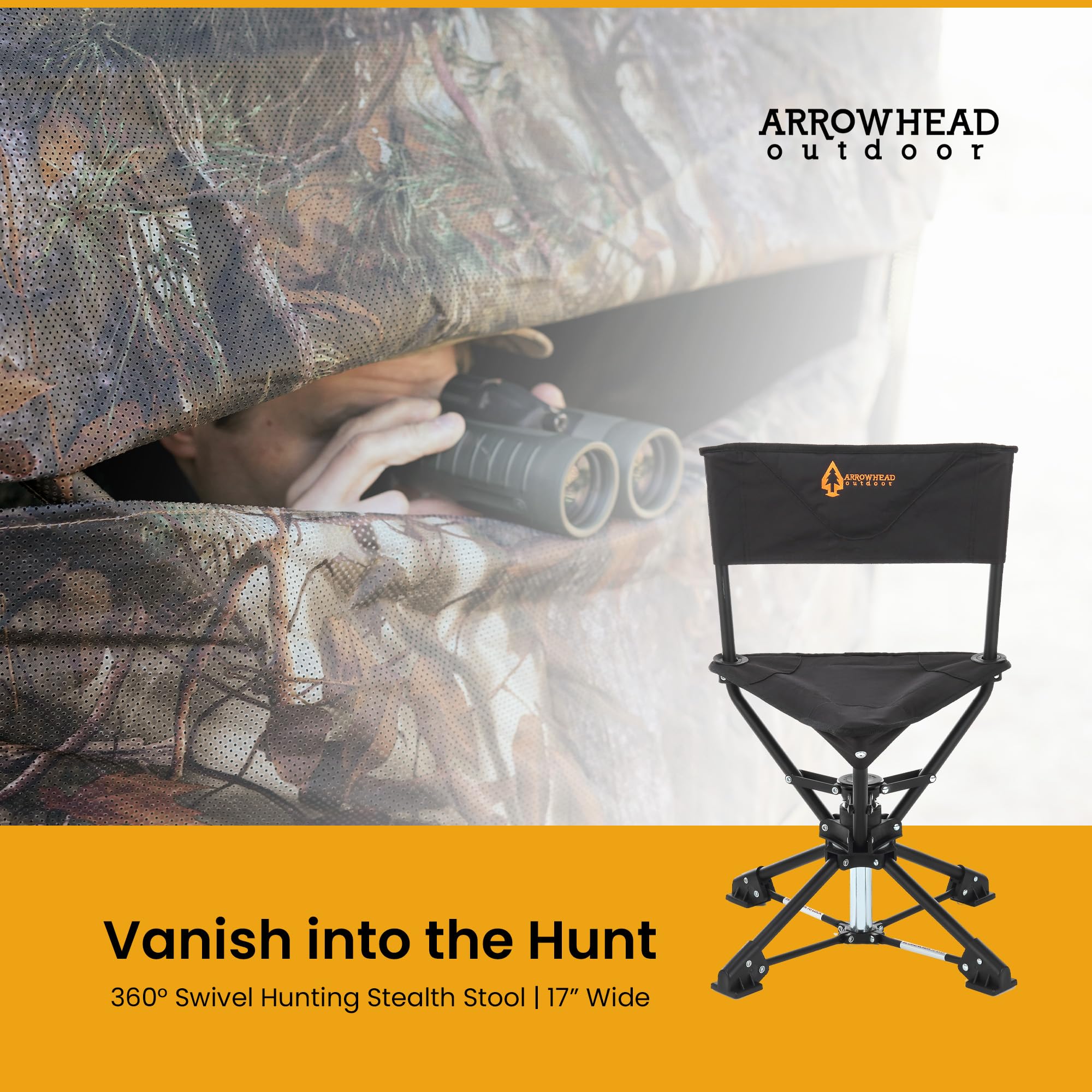 ARROWHEAD OUTDOOR carry bag with sling for easy blind-to-blind transport.