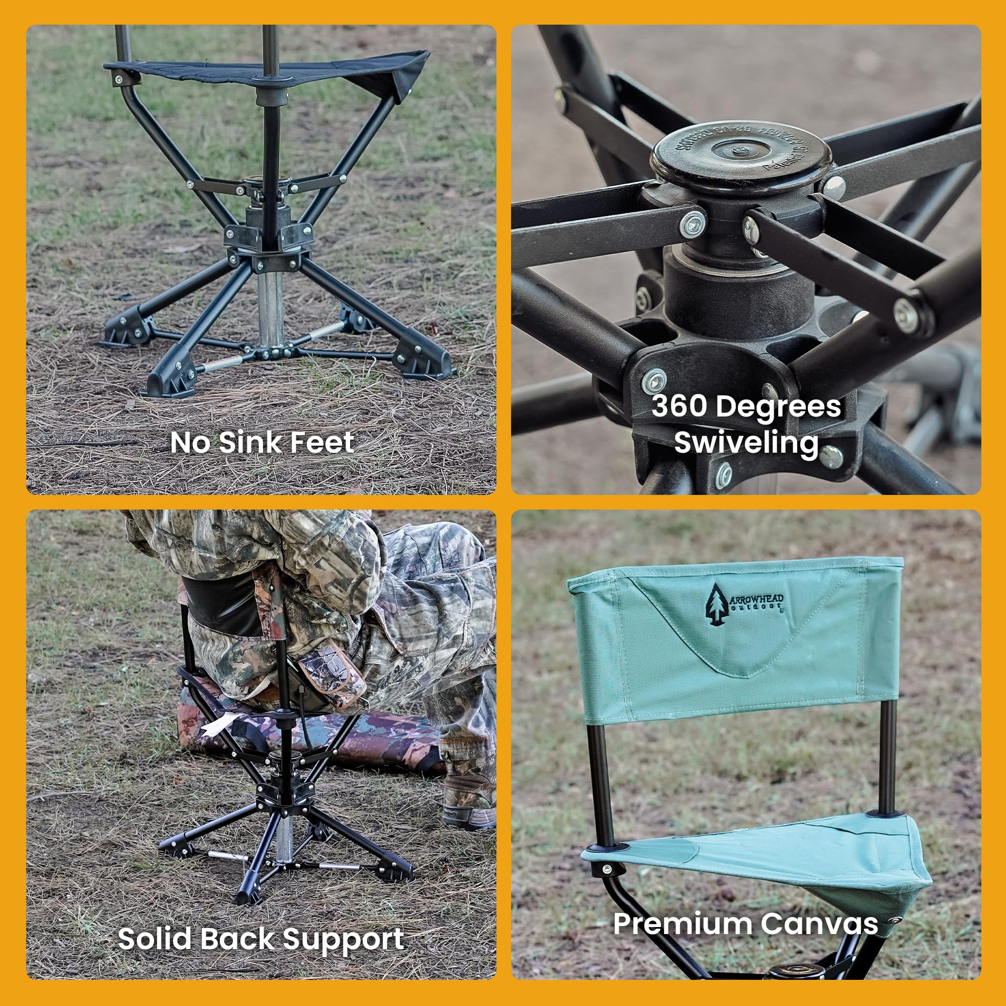 ARROWHEAD OUTDOOR included sling-carry case for quick field moves