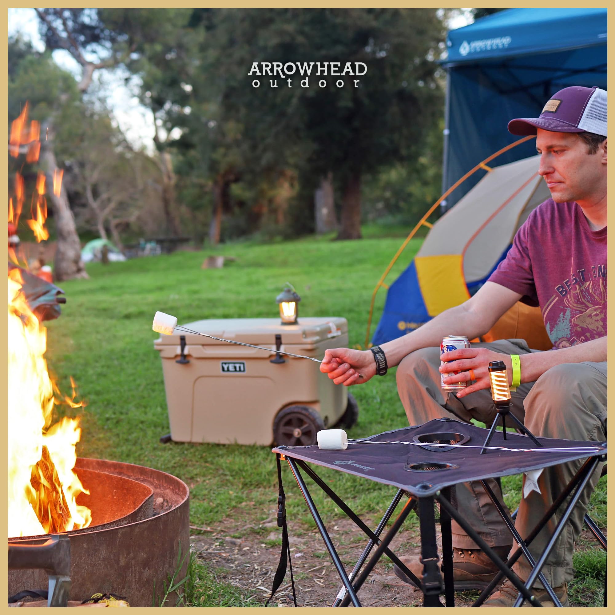 Arrowhead Outdoor carrying case keeps the table organized on trips.