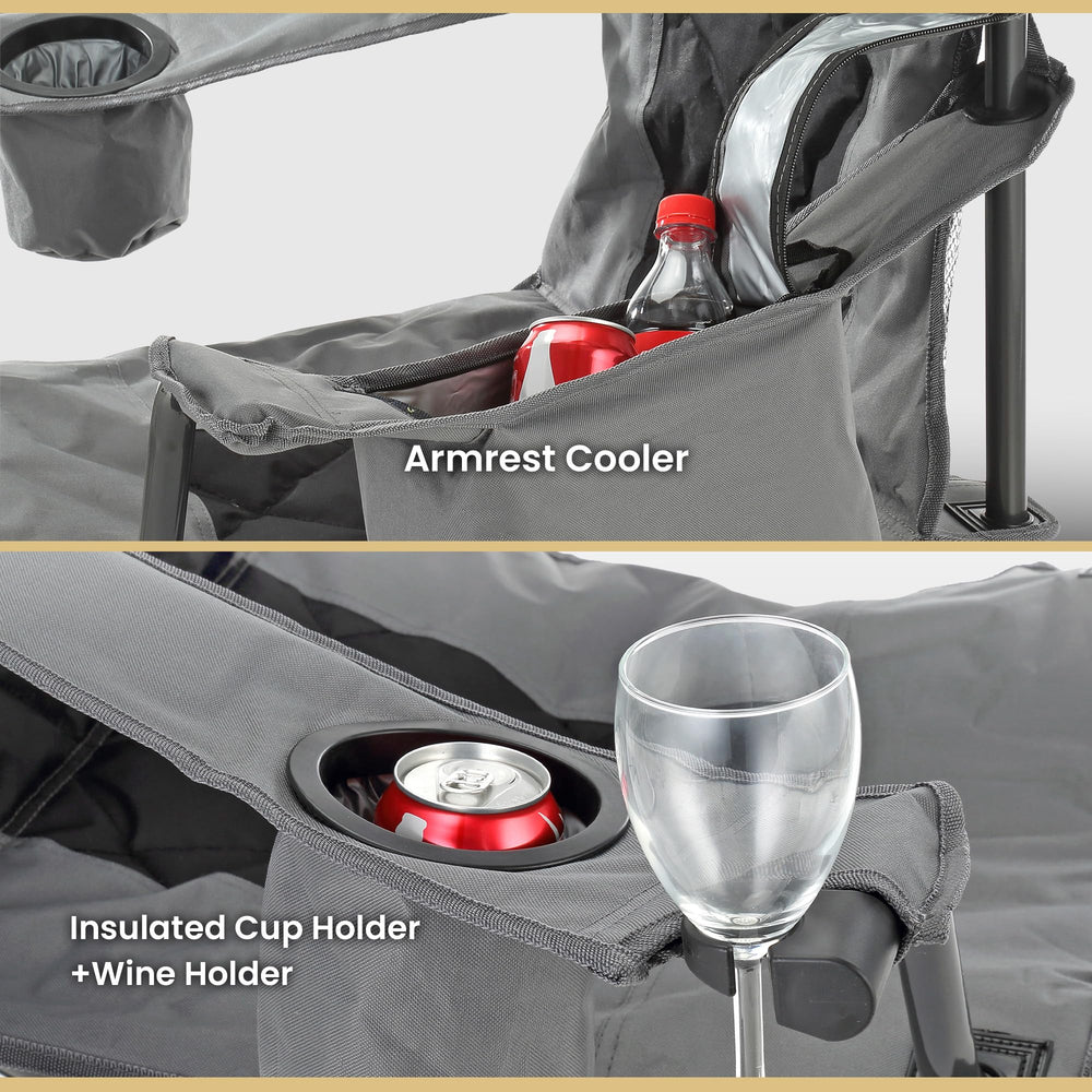 Arrowhead Outdoor portable chair carries 550-pound weight capacity for stability.