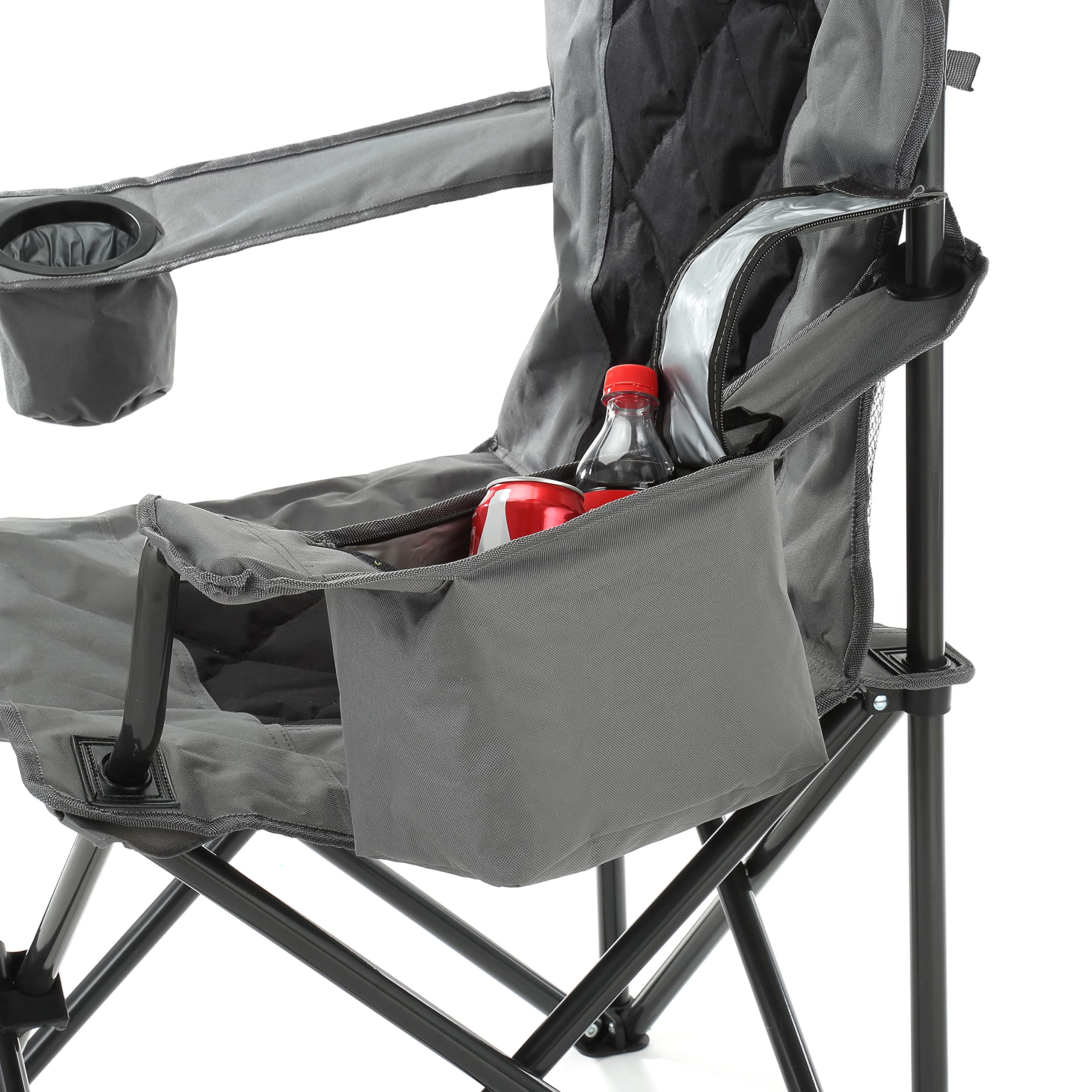 Arrowhead Outdoor cup holders fit glasses, cups, cans up to 4.5 inches.