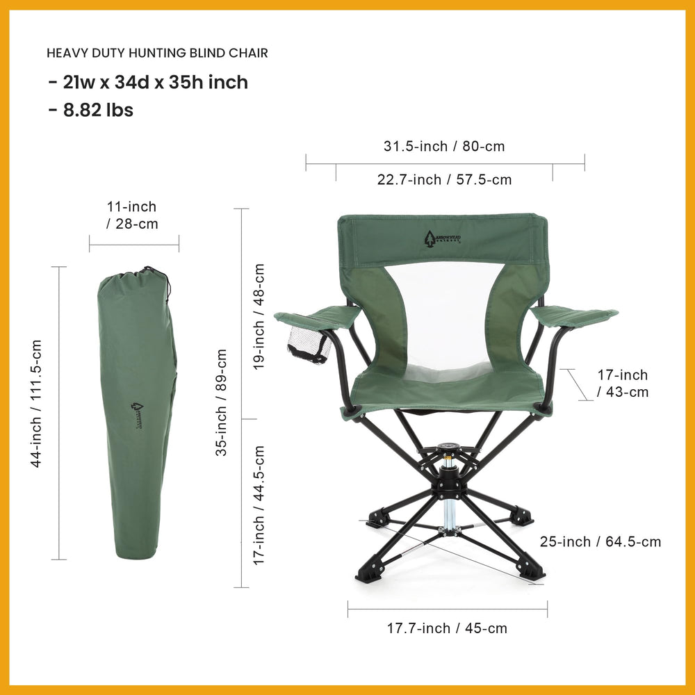 ARROWHEAD OUTDOOR comfort mesh fabric delivers breathable comfort for long sits.