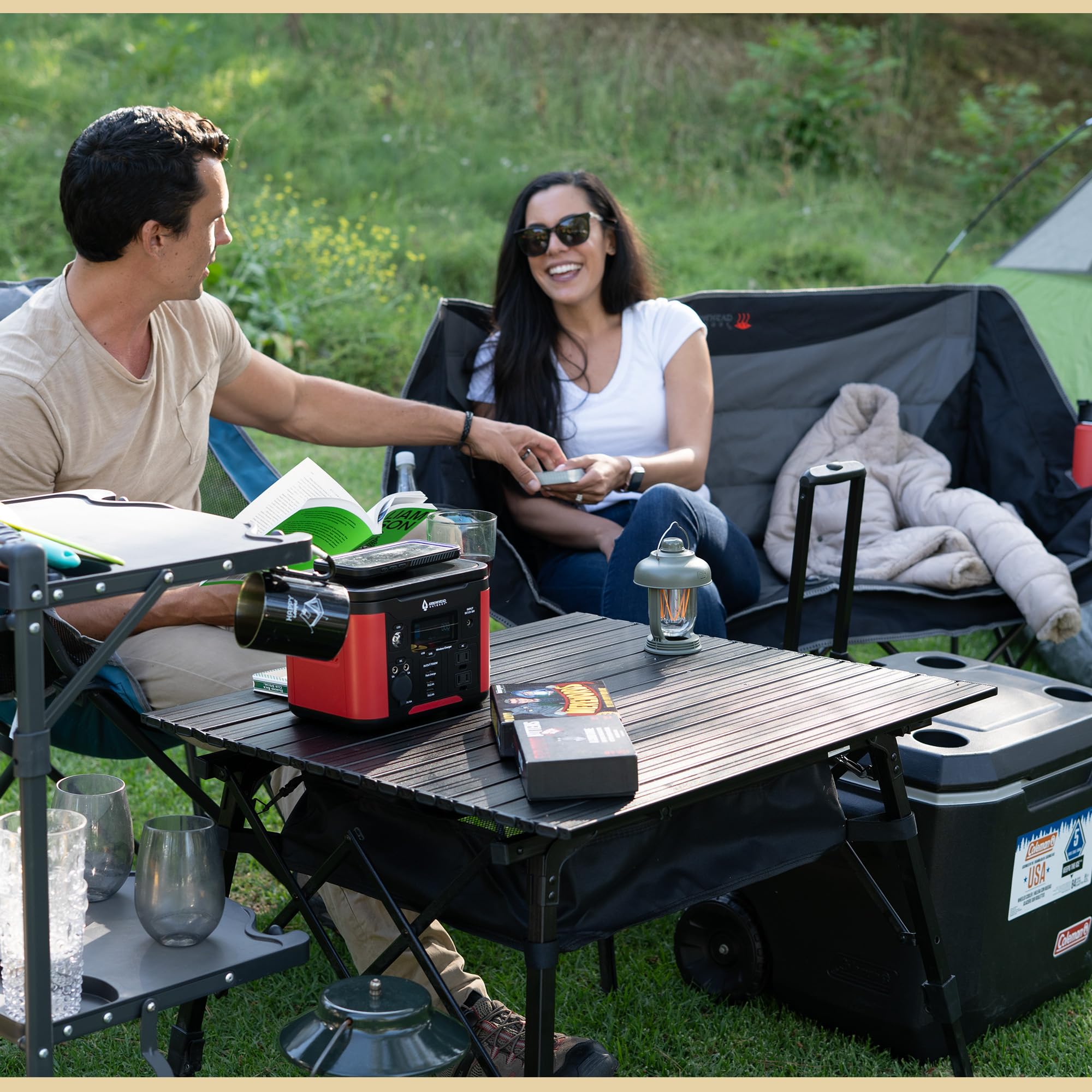 ARROWHEAD OUTDOOR compact folding storage fits neatly in a vehicle trunk.