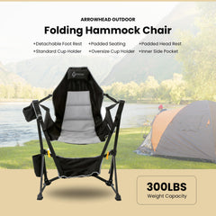 Detachable footrest feature on Arrowhead Outdoor chair for customizable lounging