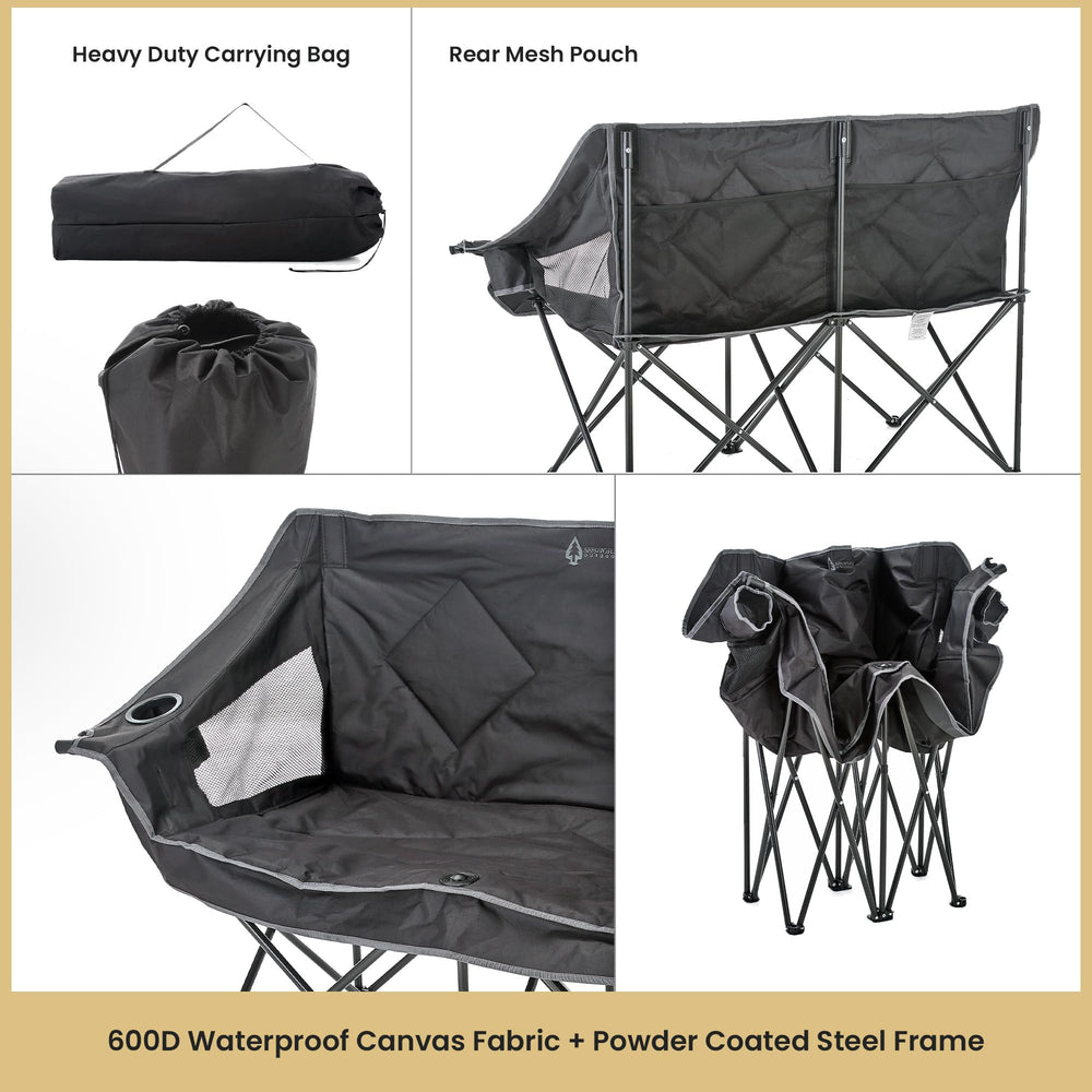 Back mesh storage pockets organize hats and snacks on the chair