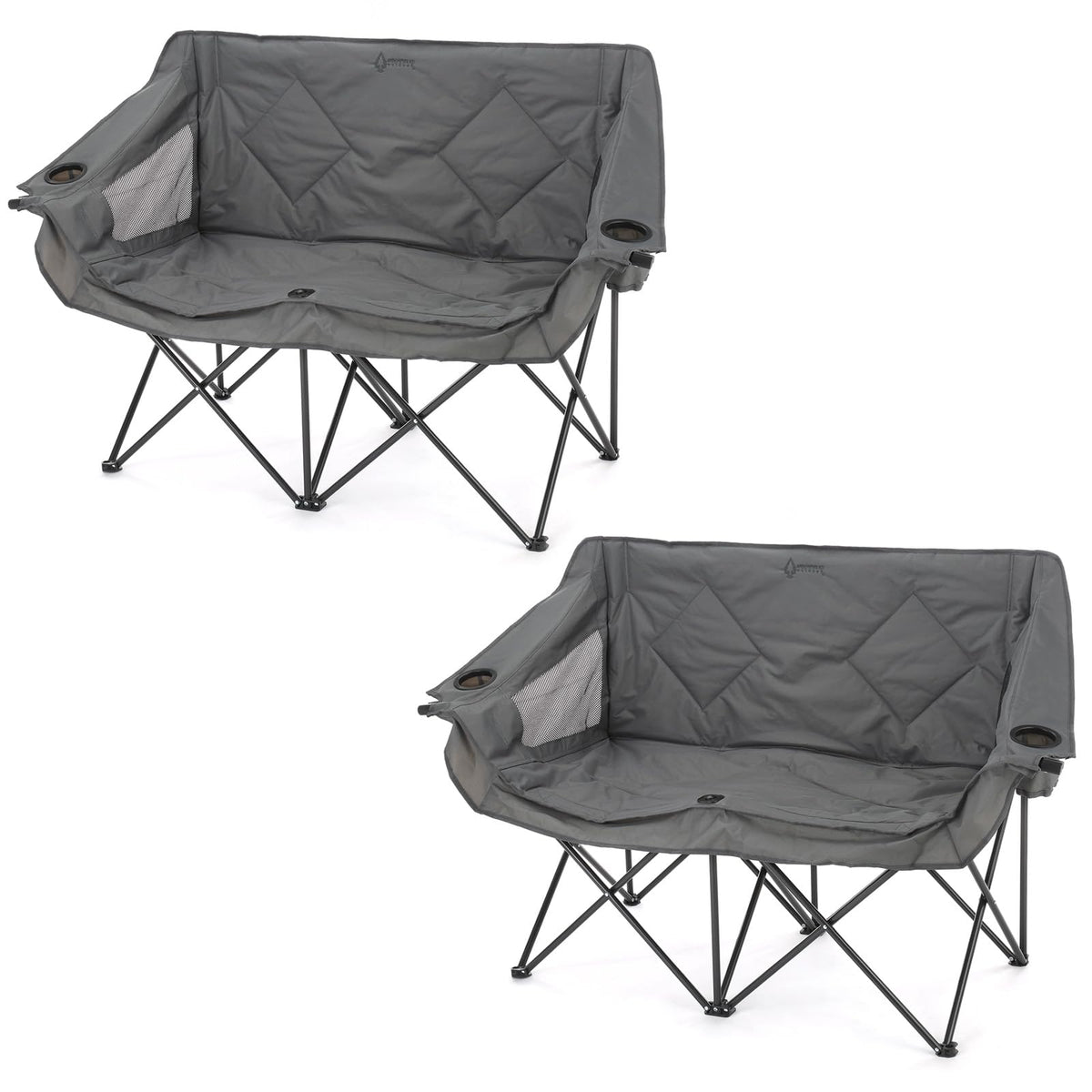 ARROWHEAD OUTDOOR Double Duo folding chair, portable and easy to transport for camping.