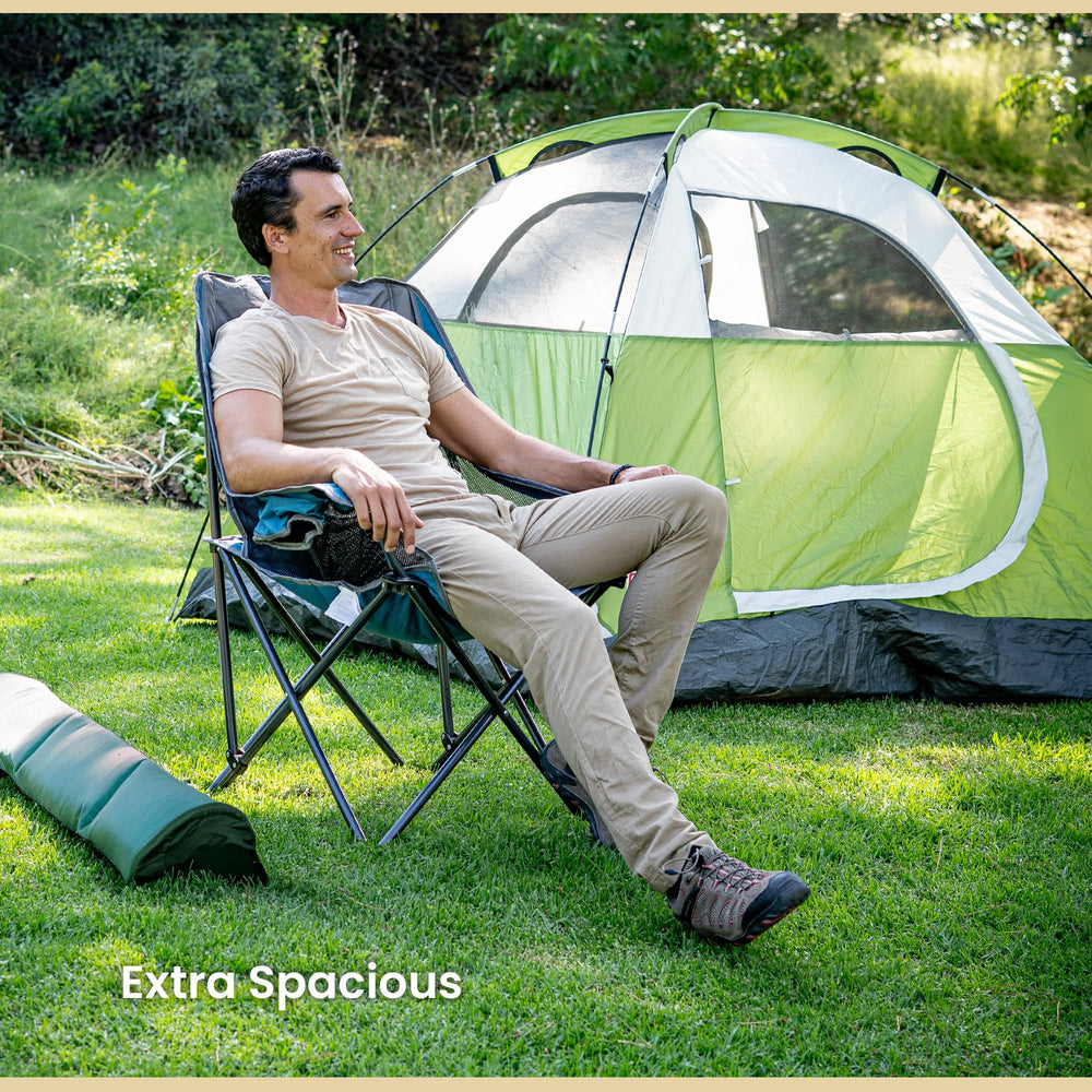 Arrowhead Outdoor chair showing dual cup holders for drinks