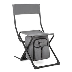 Arrowhead Outdoor fold-out backrest with roomy seat for outdoor comfort.