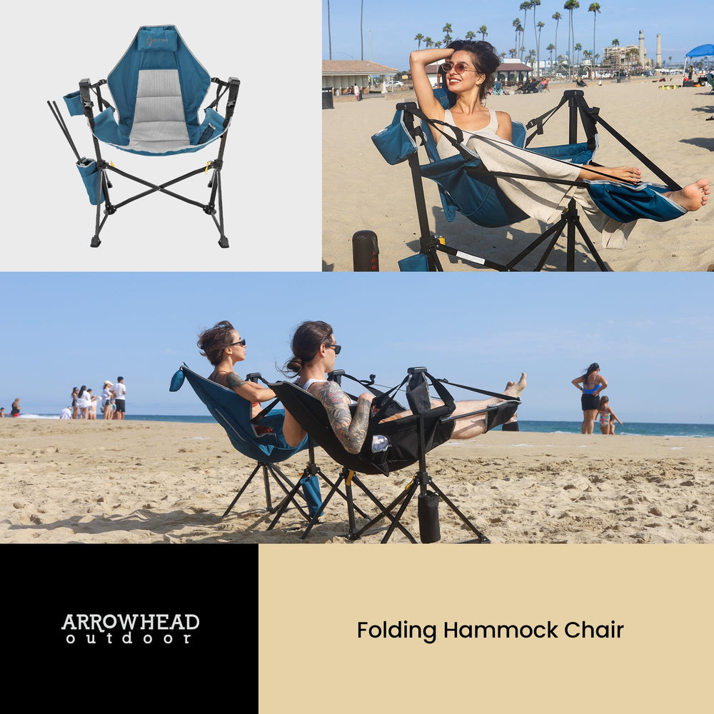 Arrowhead Outdoor chair suited for camping, beach days, and tailgating.