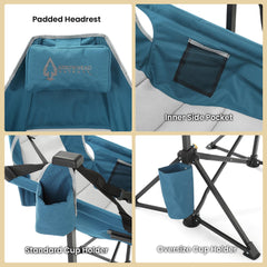 Arrowhead Outdoor chair with stabilized feet on uneven ground for stable seating.