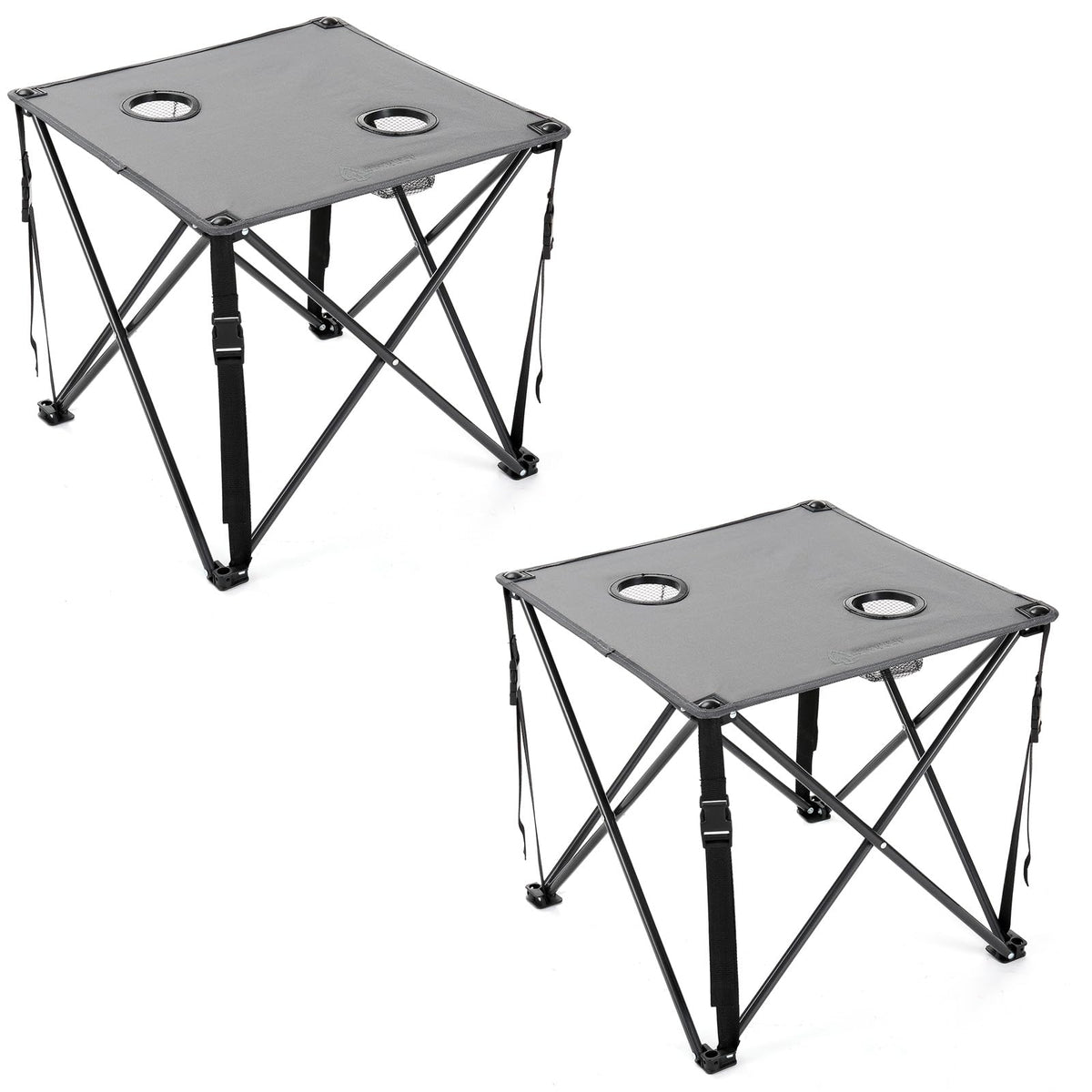 Arrowhead Outdoor folding table ready for compact camping setup with easy portability.