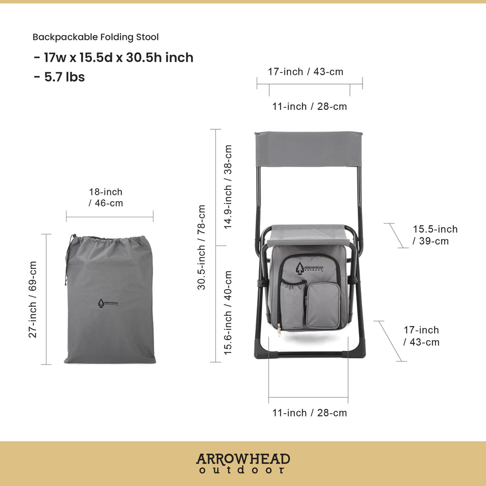 Arrowhead Outdoor insulated cooler compartment keeps drinks and snacks cold on the go.