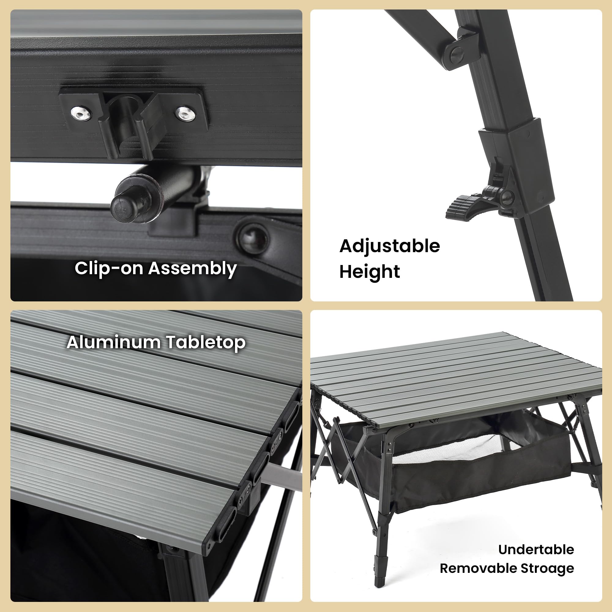 ARROWHEAD OUTDOOR lightweight aluminum construction suitable for rugged outdoor use.
