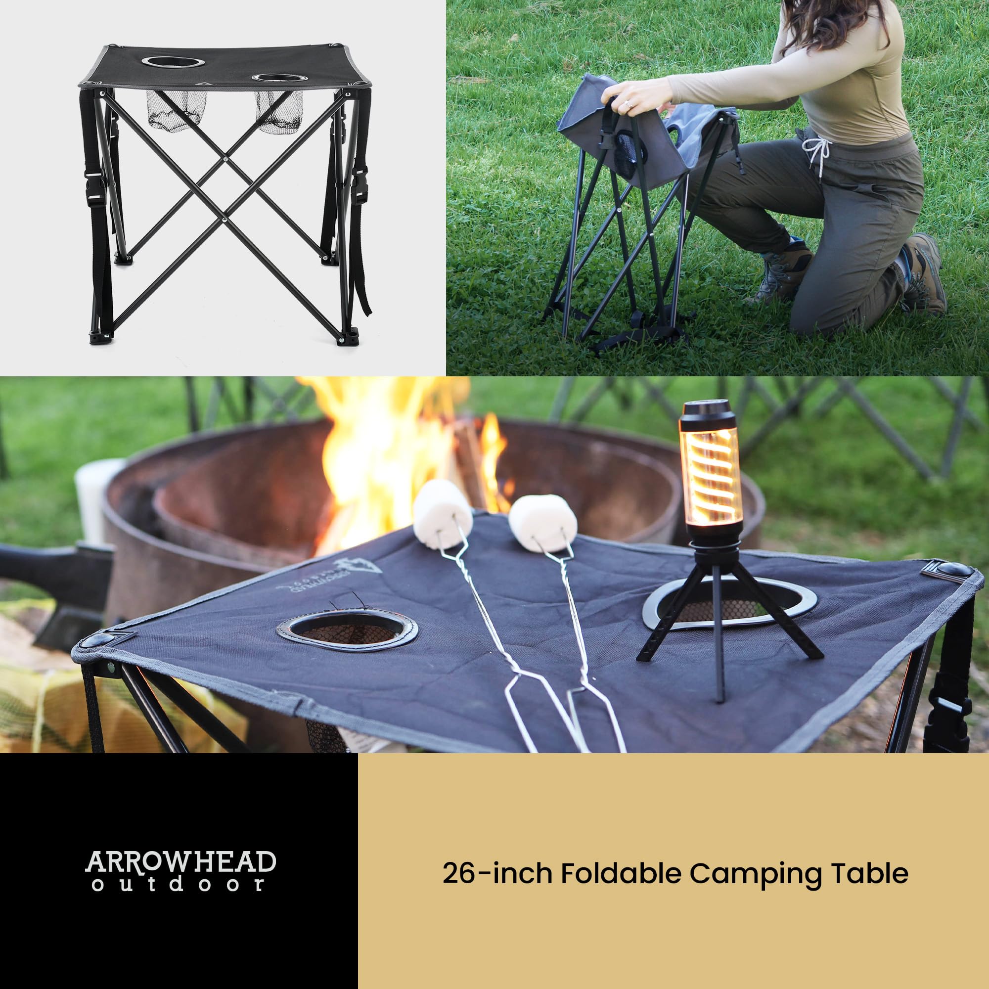 Arrowhead Outdoor outdoor setup demonstrating versatile table for tailgates.