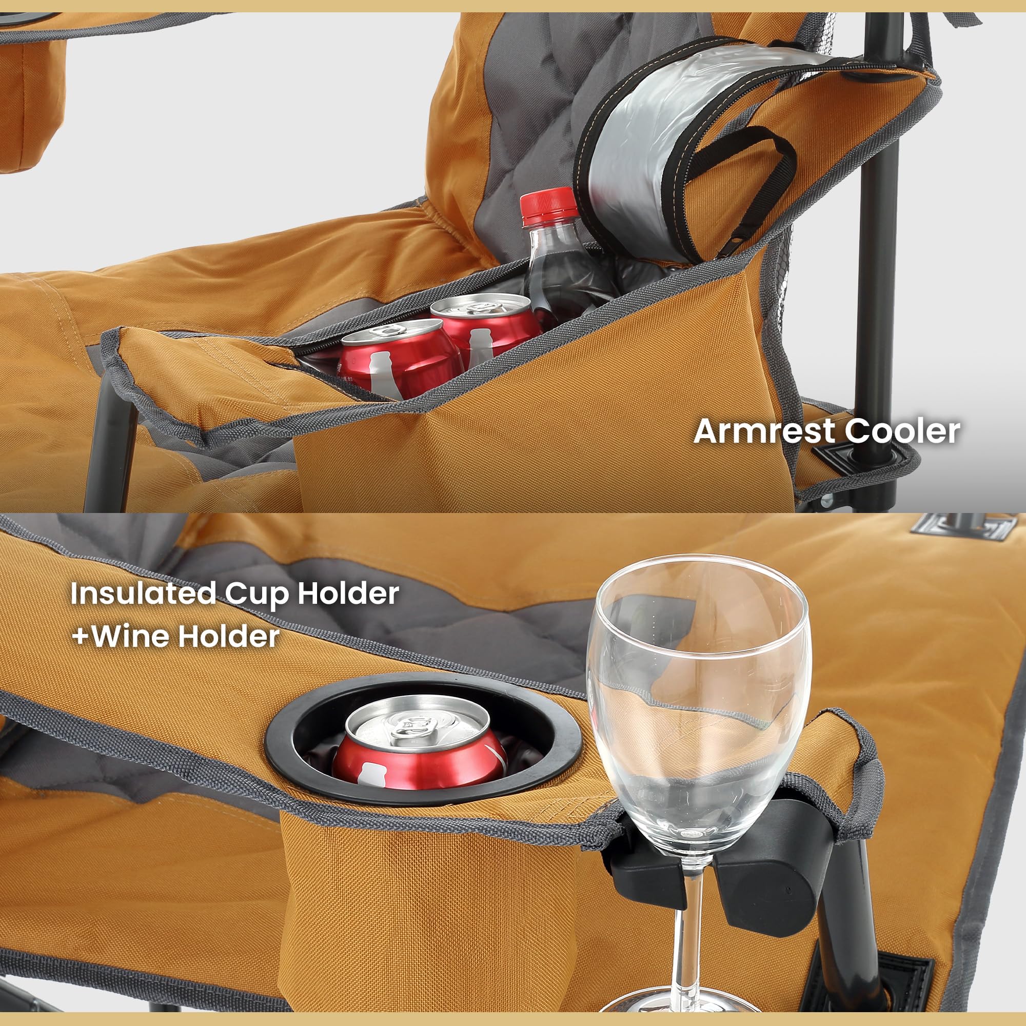 ARROWHEAD OUTDOOR insulated cup holders maintain drink temperature outdoors.
