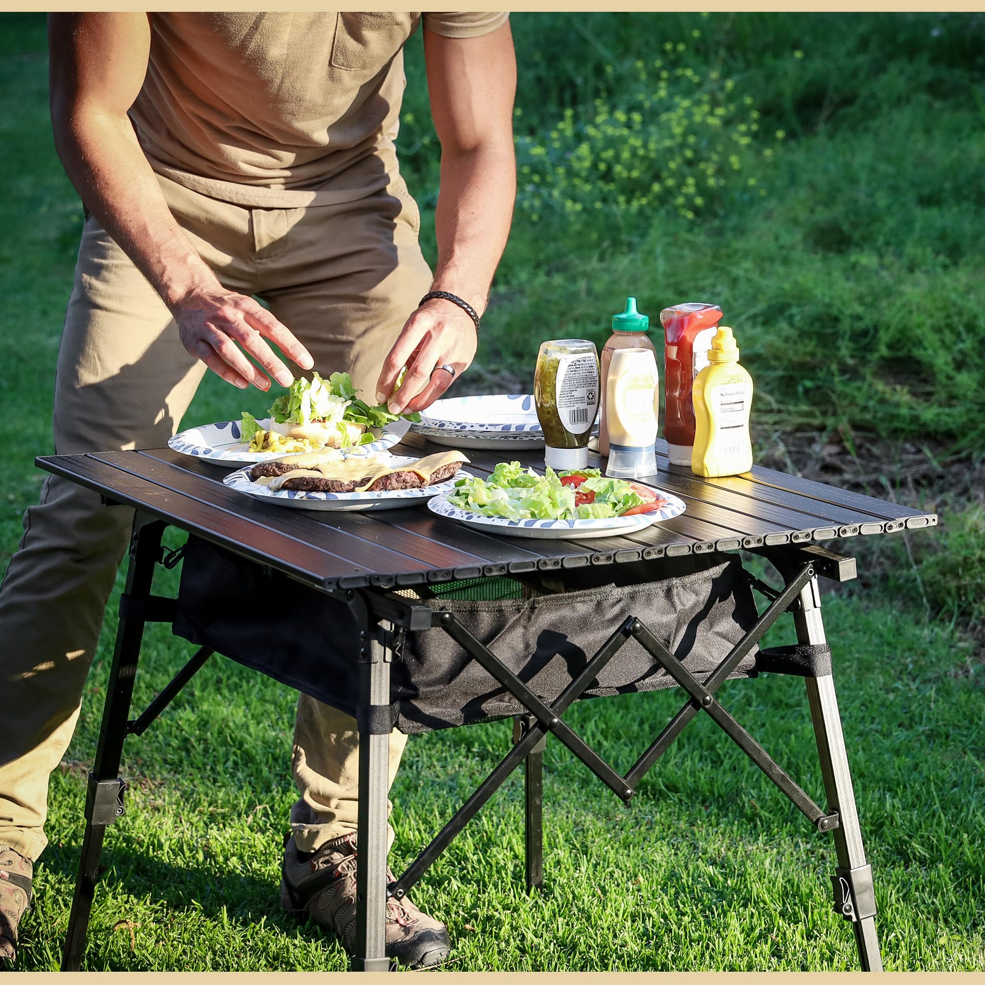 Arrowhead Outdoor rust-resistant aluminum construction resists weather during outdoor trips